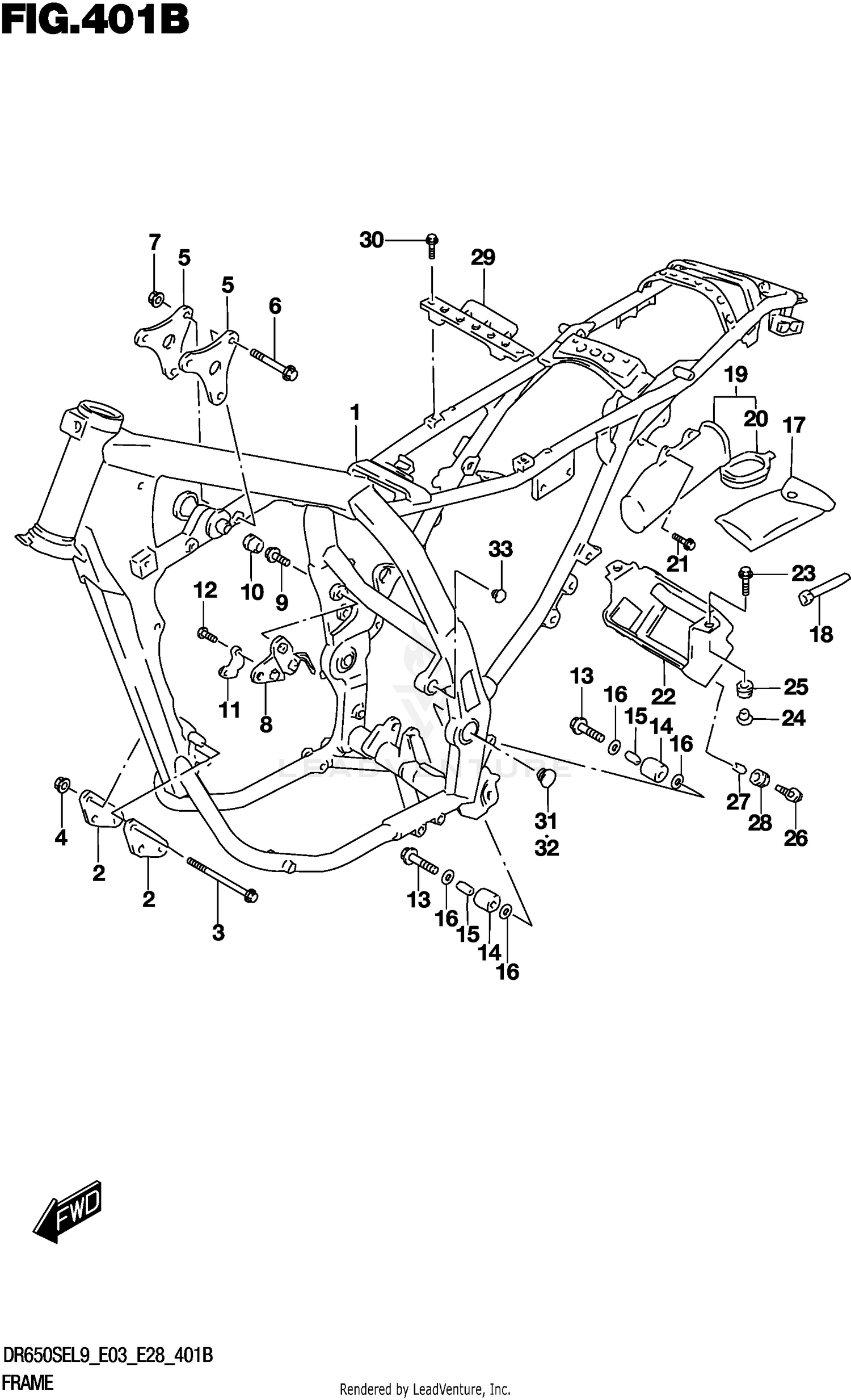 FRAME (DR650SEL9 E28)