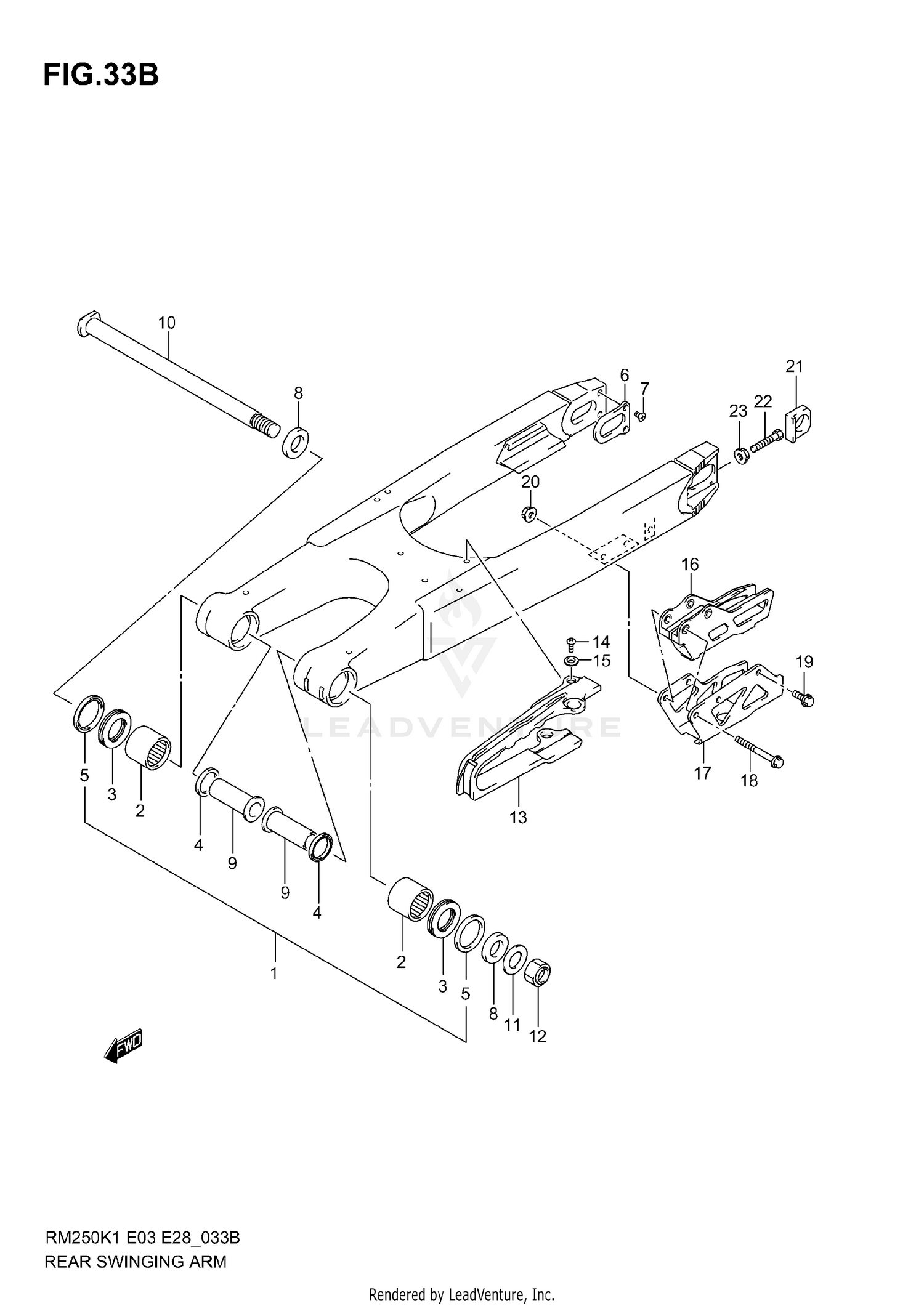 REAR SWINGING ARM (MODEL K5/K6)