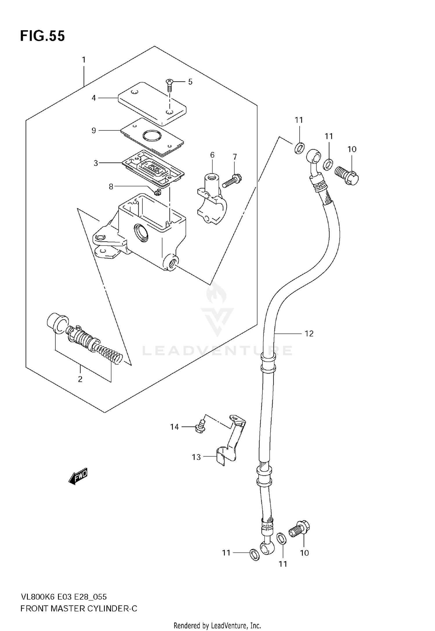 FRONT MASTER CYLINDER (MODEL K6)