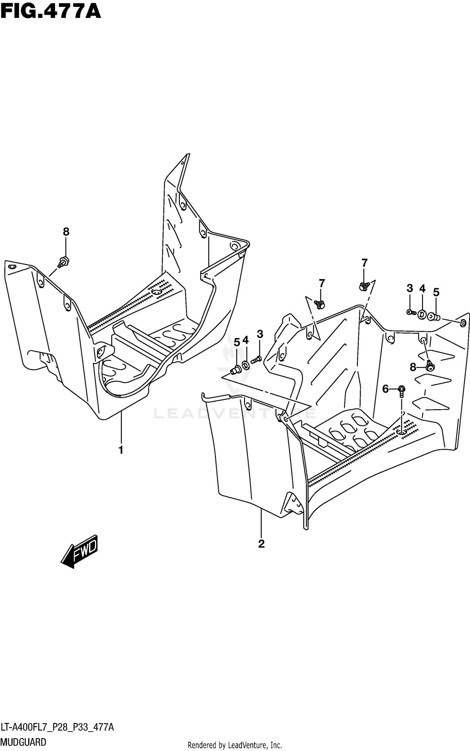 MUDGUARD (LT-A400FL7 P28)
