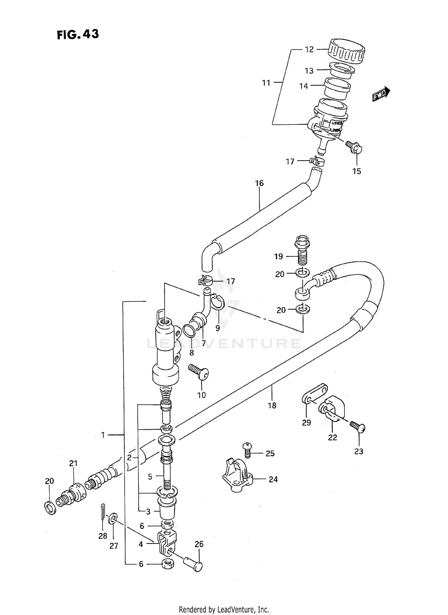 REAR MASTER CYLINDER (MODEL K)