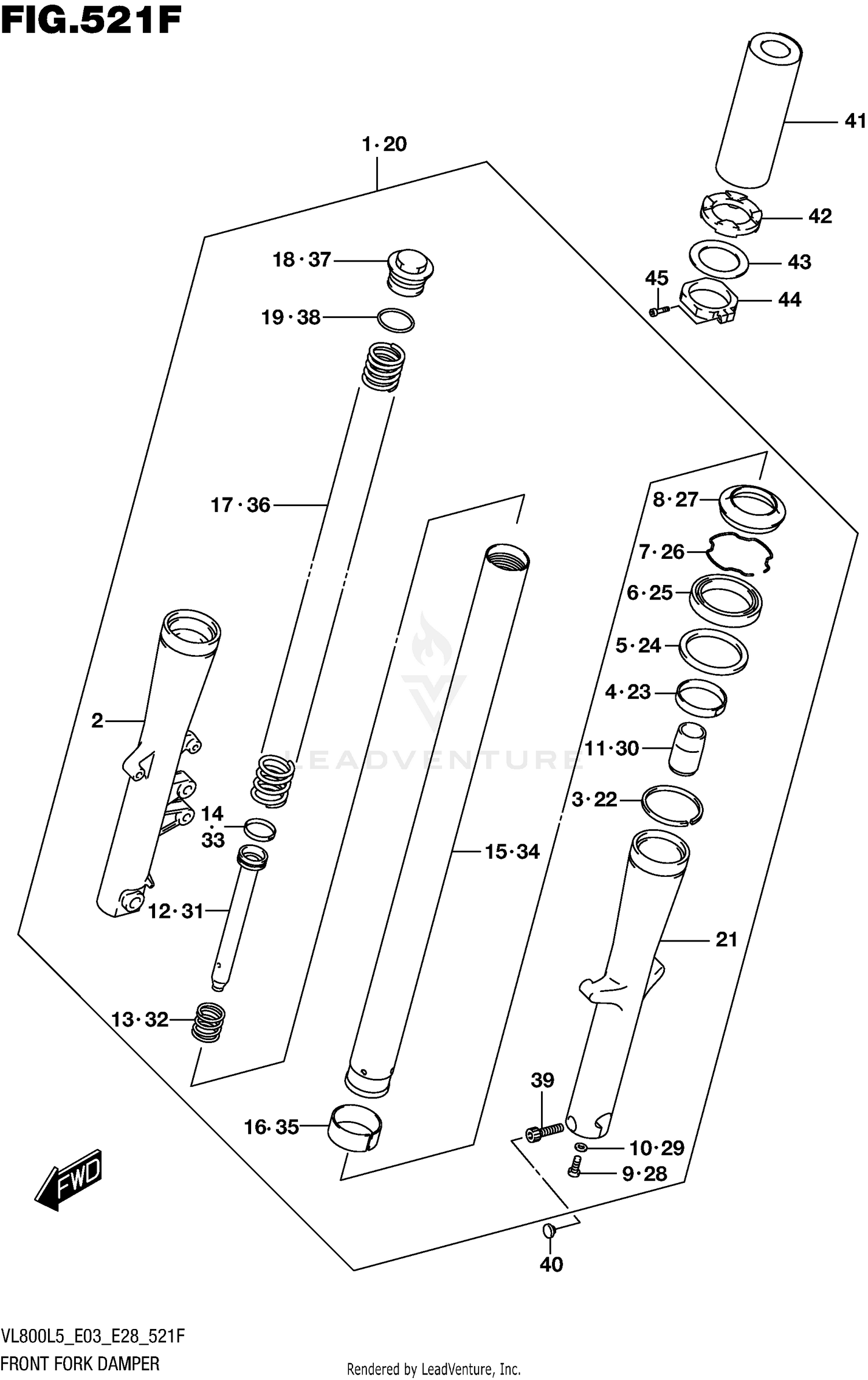 FRONT FORK DAMPER (VL800BL5 E28)