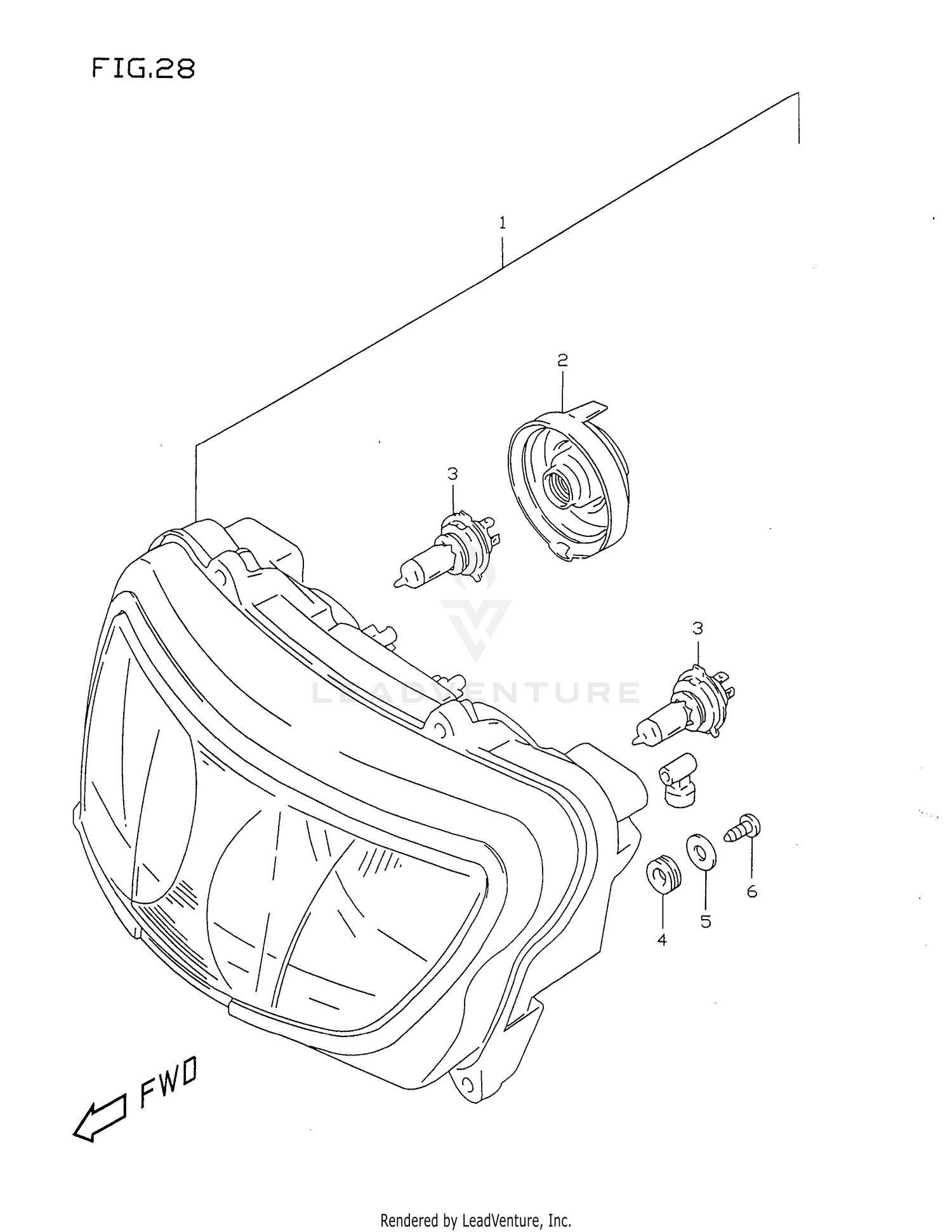 HEADLAMP (MODEL T/V)