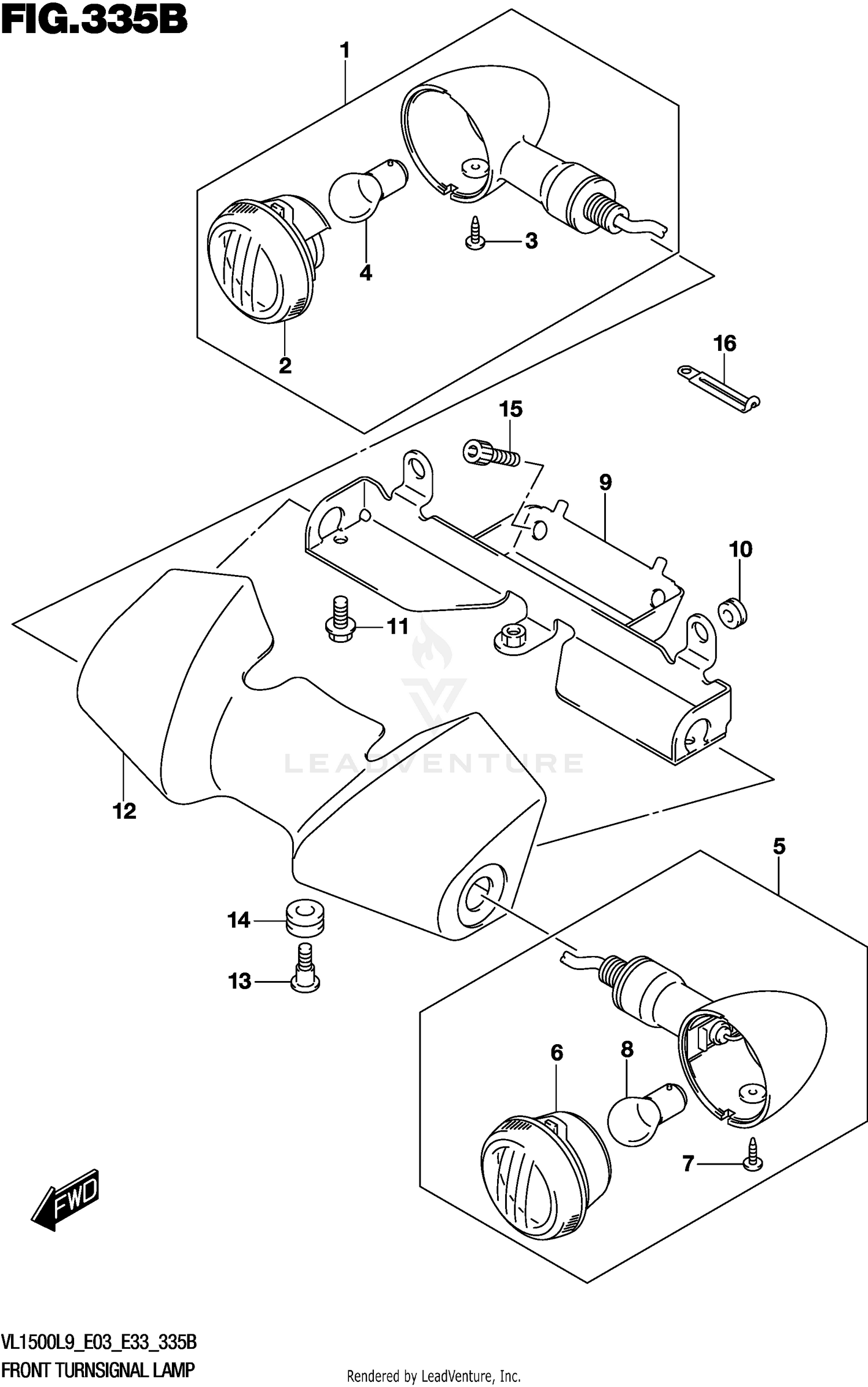 FRONT TURNSIGNAL LAMP (VL1500BL9 E33)