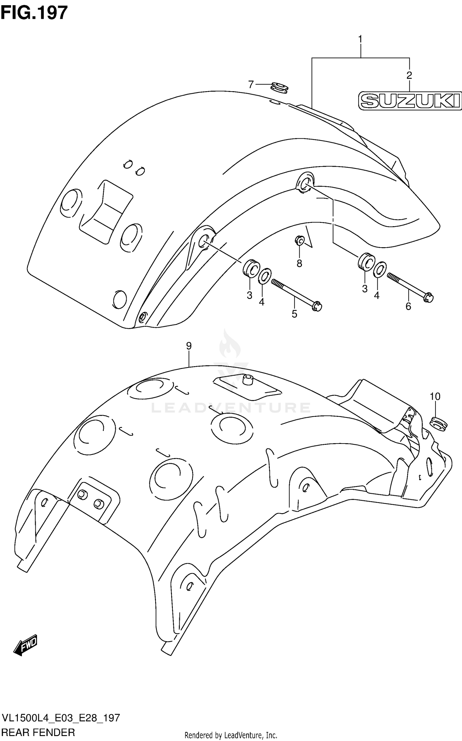 REAR FENDER (VL1500L4 E03)