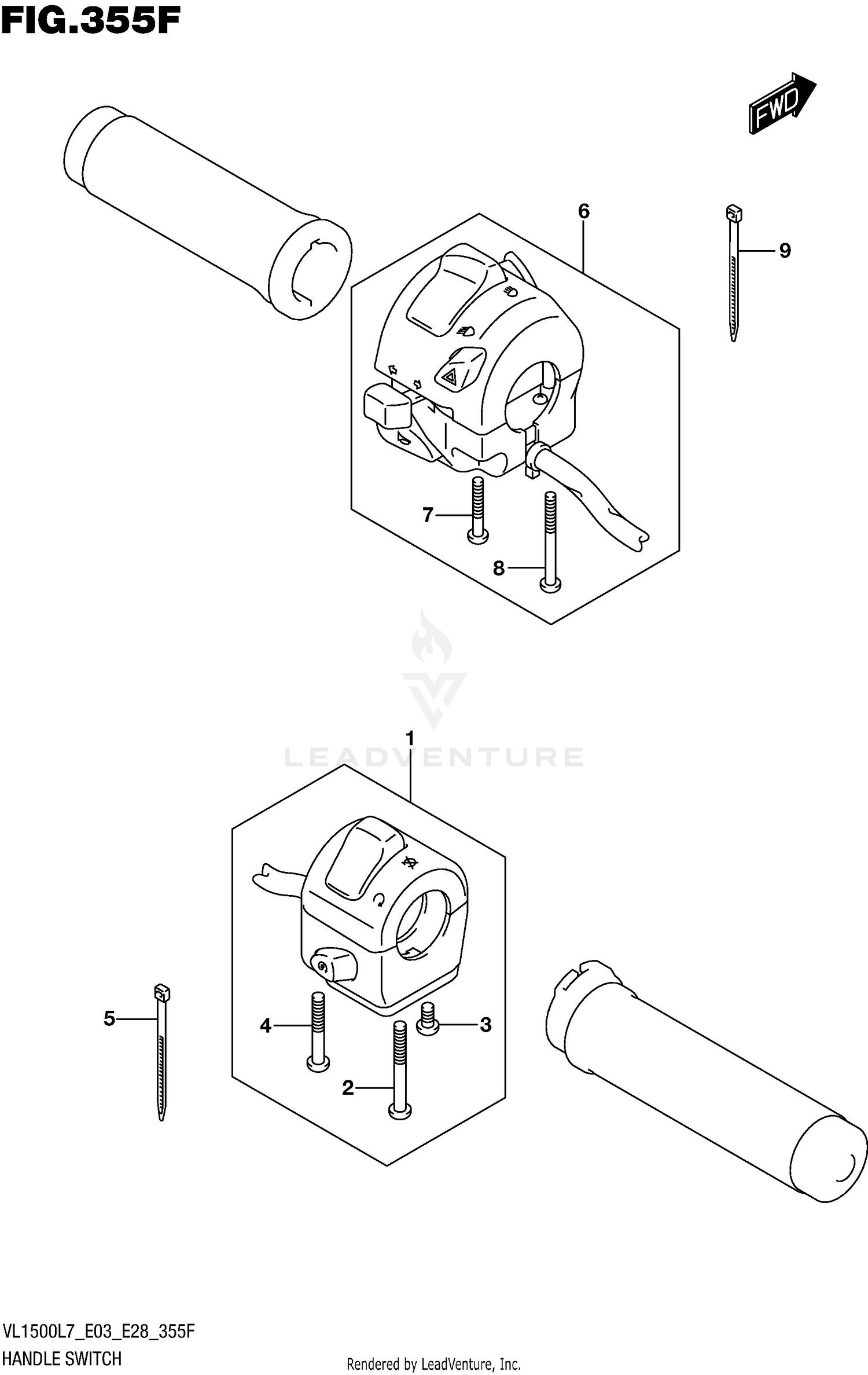 HANDLE SWITCH (VL1500TL7 E28)