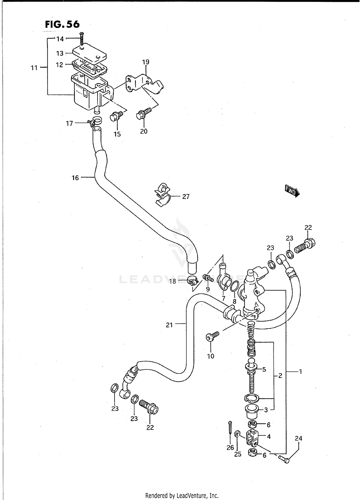 REAR MASTER CYLINDER (MODEL P)
