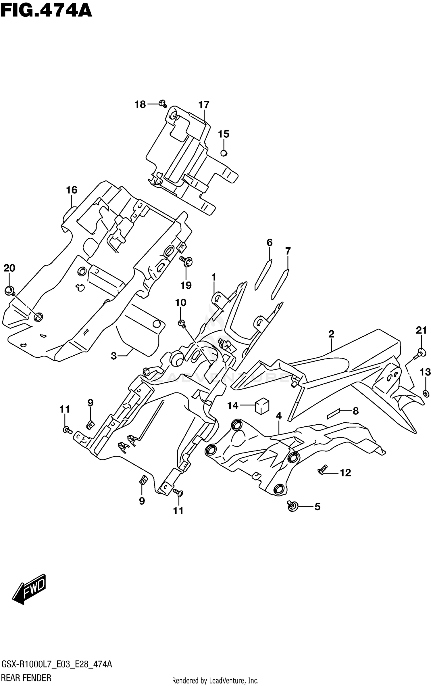 REAR FENDER (GSX-R1000L7 E03)