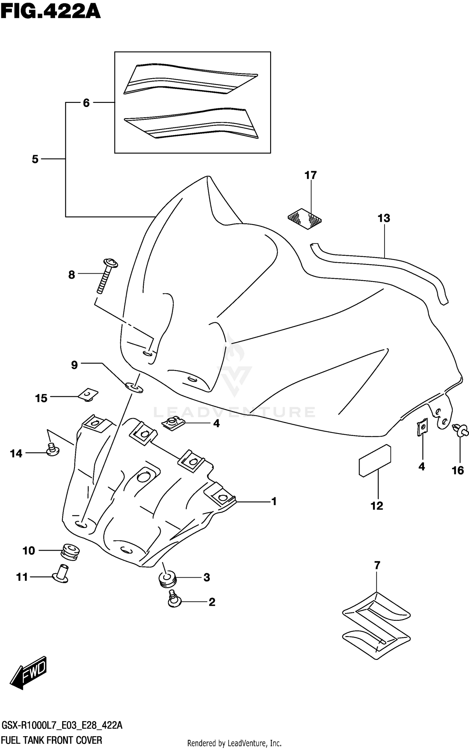 FUEL TANK FRONT COVER (YSF)