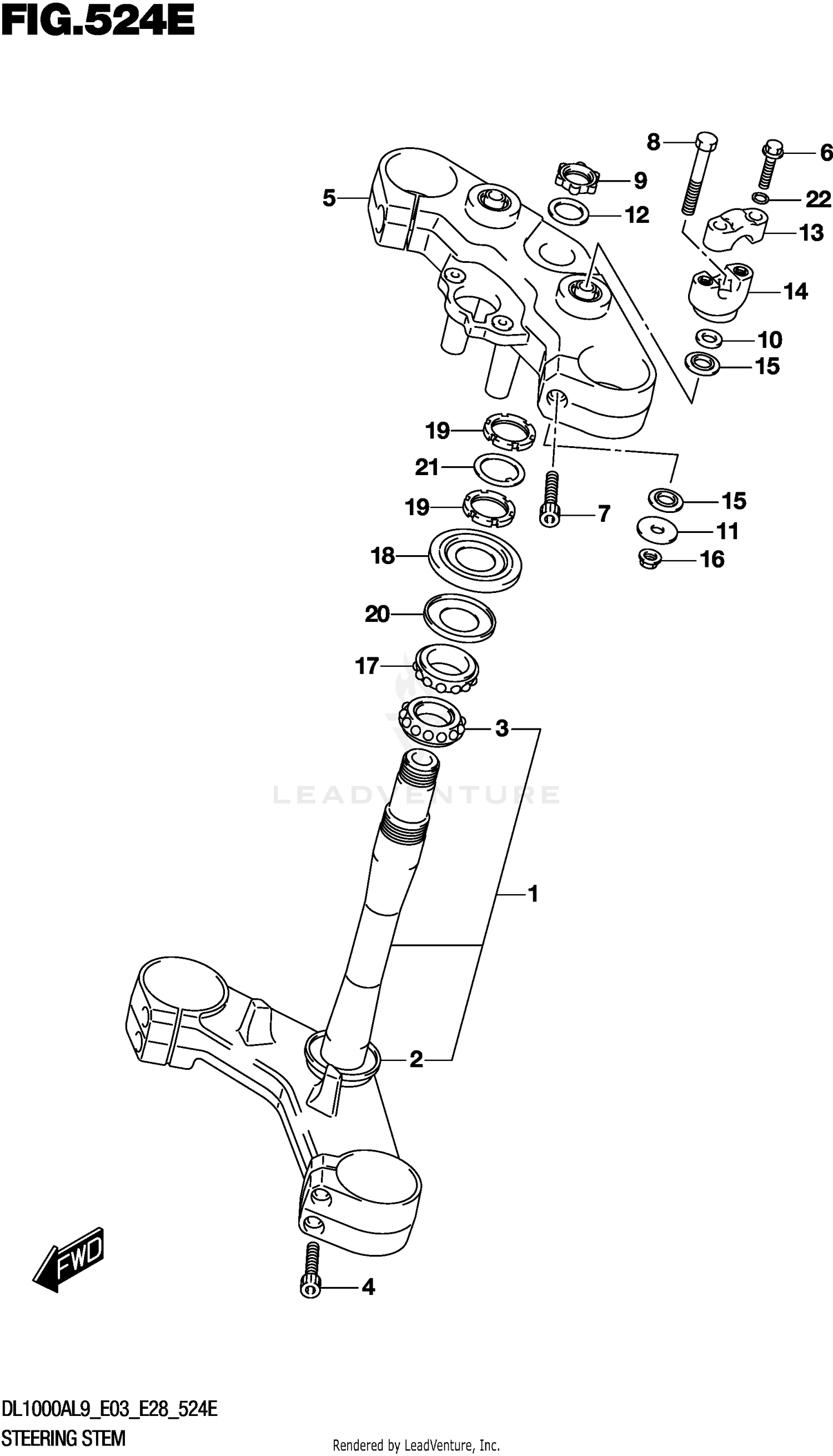 STEERING STEM (DL1000AL9 E28)