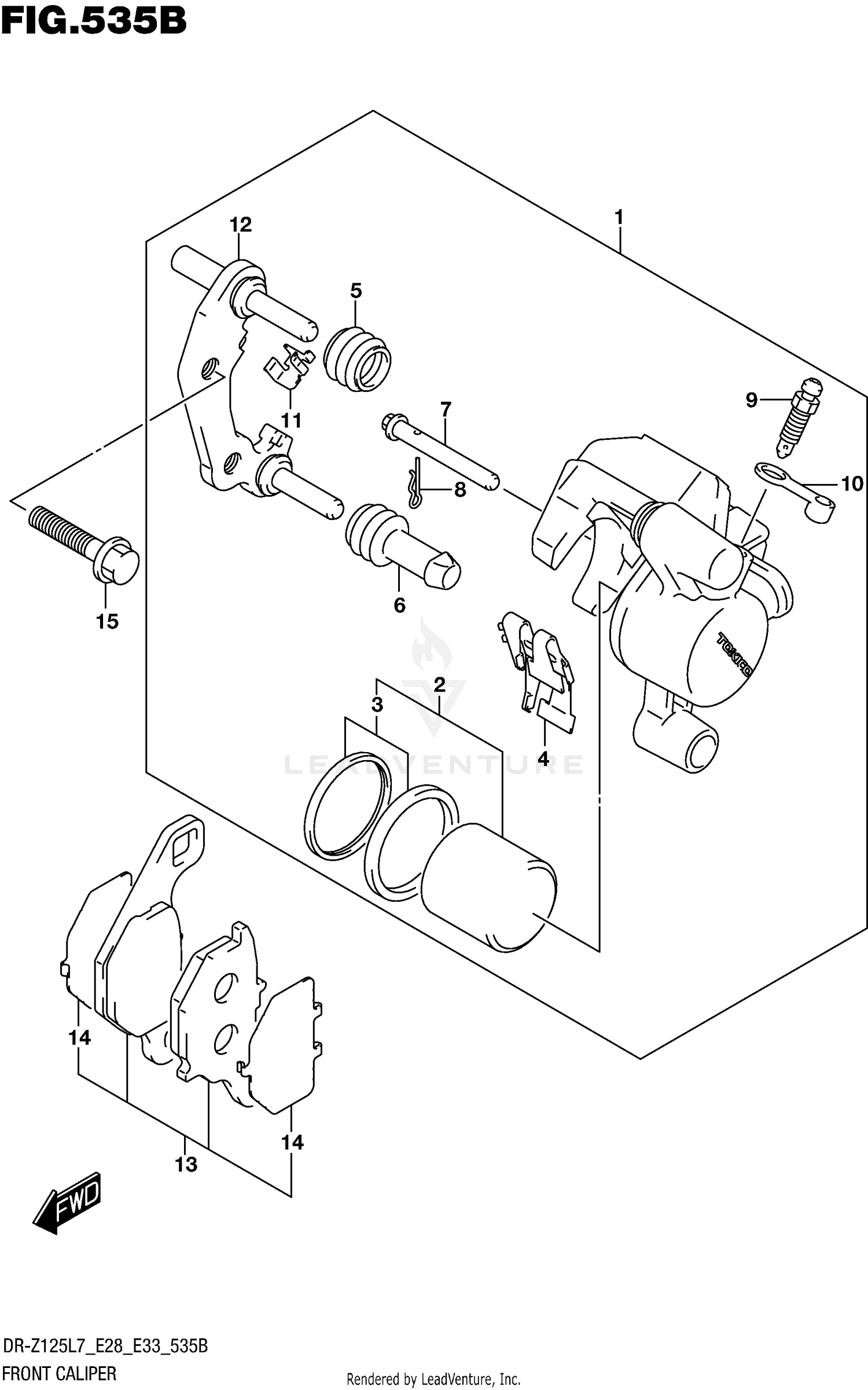 FRONT CALIPER (DR-Z125L E33)