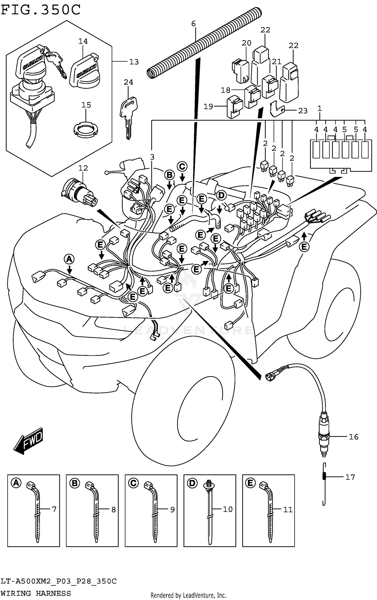 WIRING HARNESS (LT-A500XM2 P33)