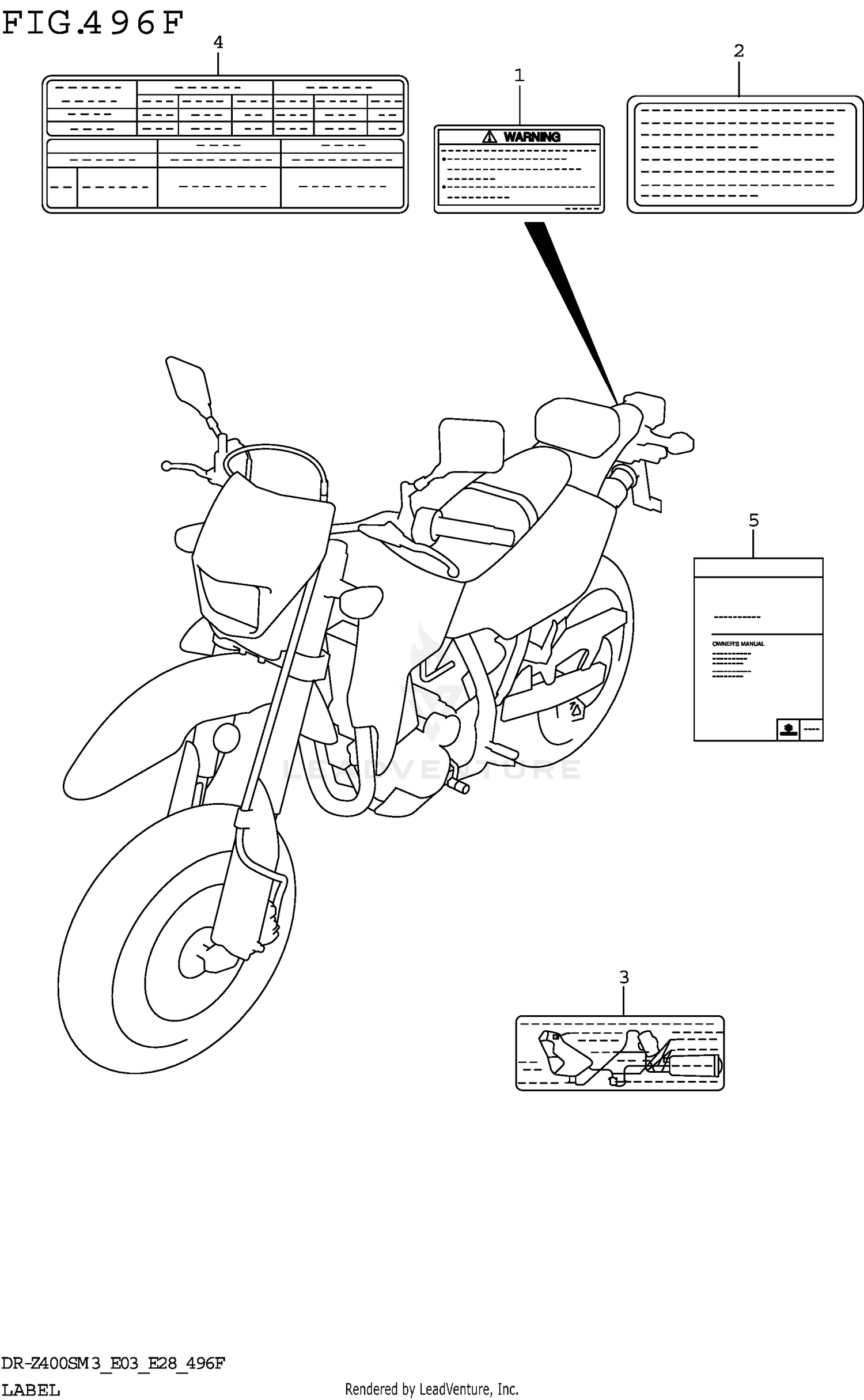 LABEL (DR-Z400SMM3 E33)