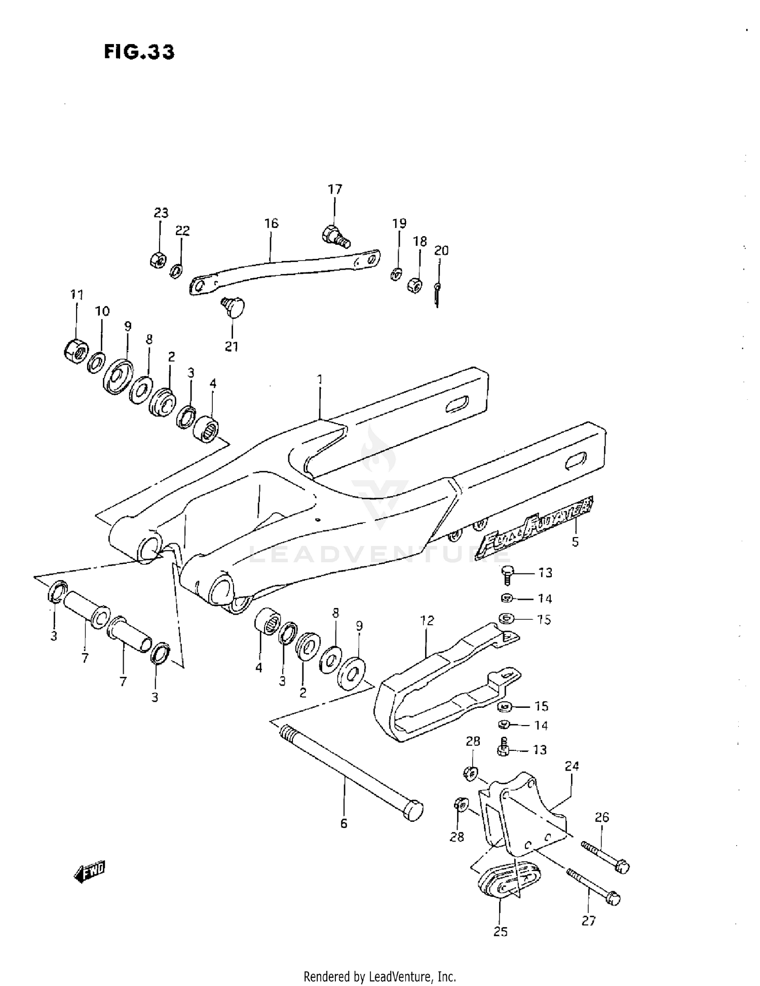 REAR SWINGING ARM (G/H/J)