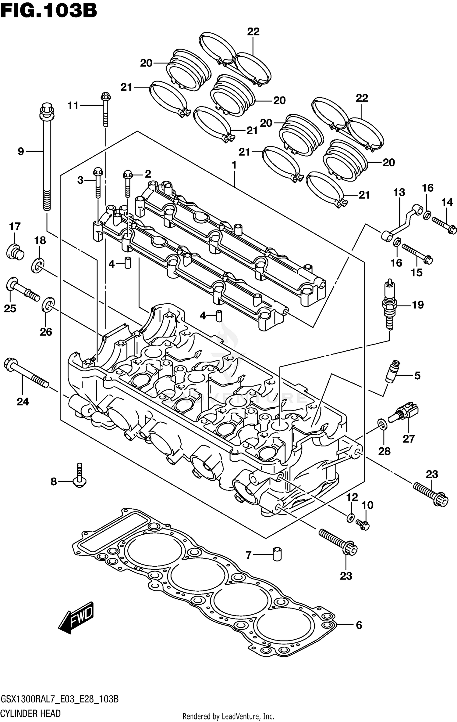CYLINDER HEAD (GSX1300RAL7 E28)