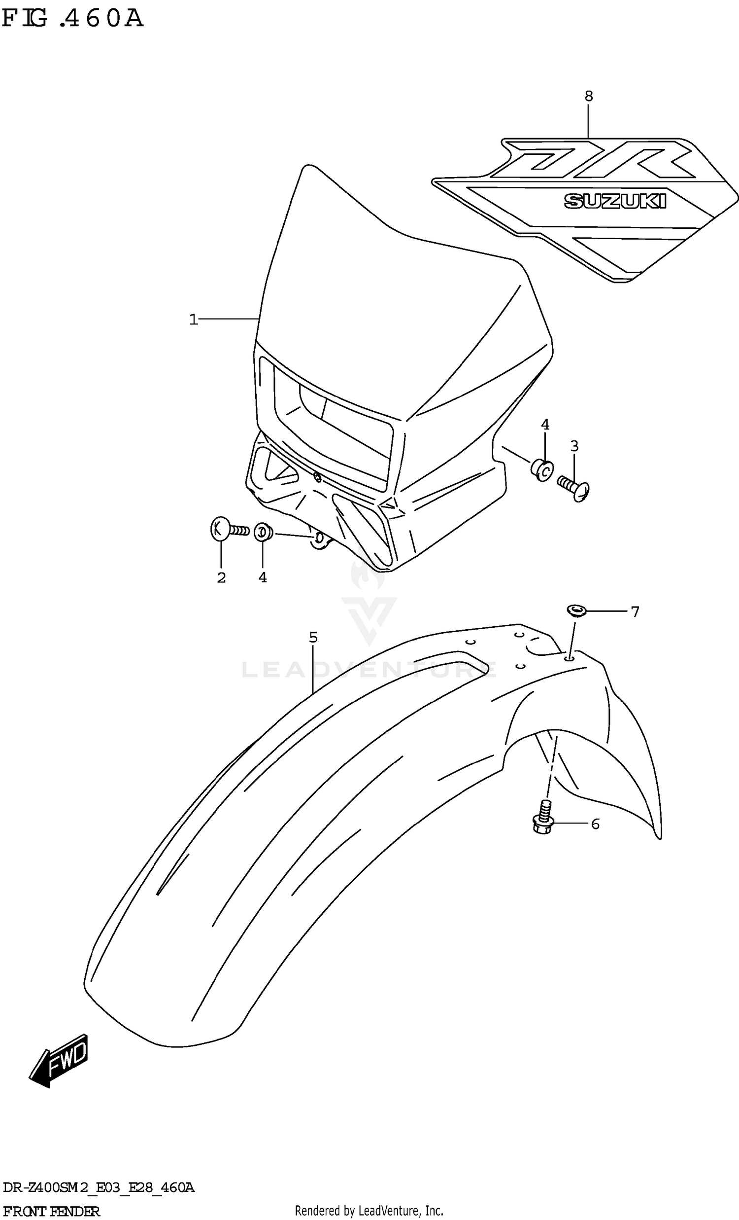 FRONT FENDER (DR-Z400S)