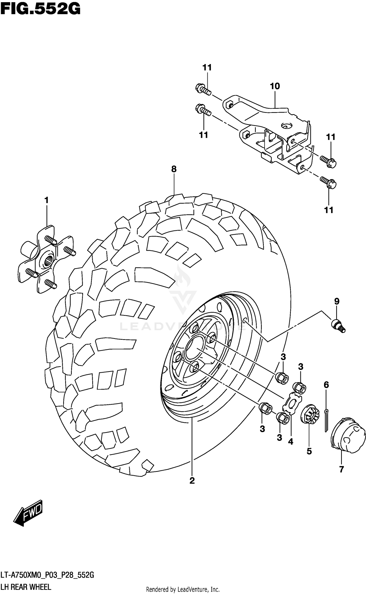 LH REAR WHEEL (LT-A750XPZM0 P03)