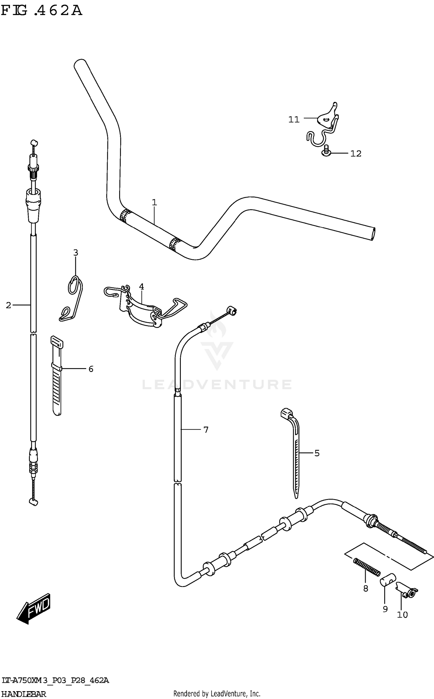 HANDLEBAR (LT-A750XP,LT-A750XPZ)