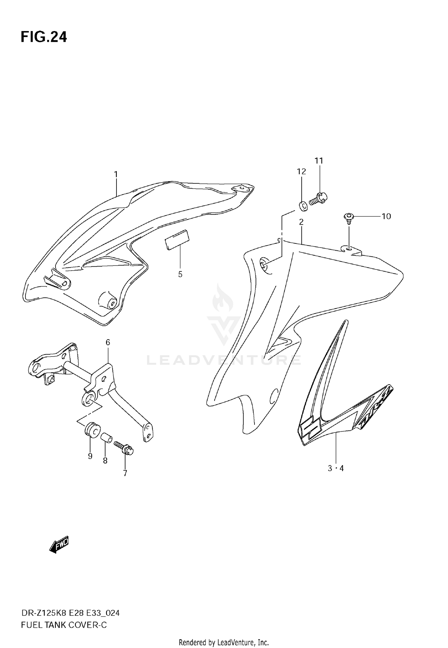 FUEL TANK COVER (MODEL K8)