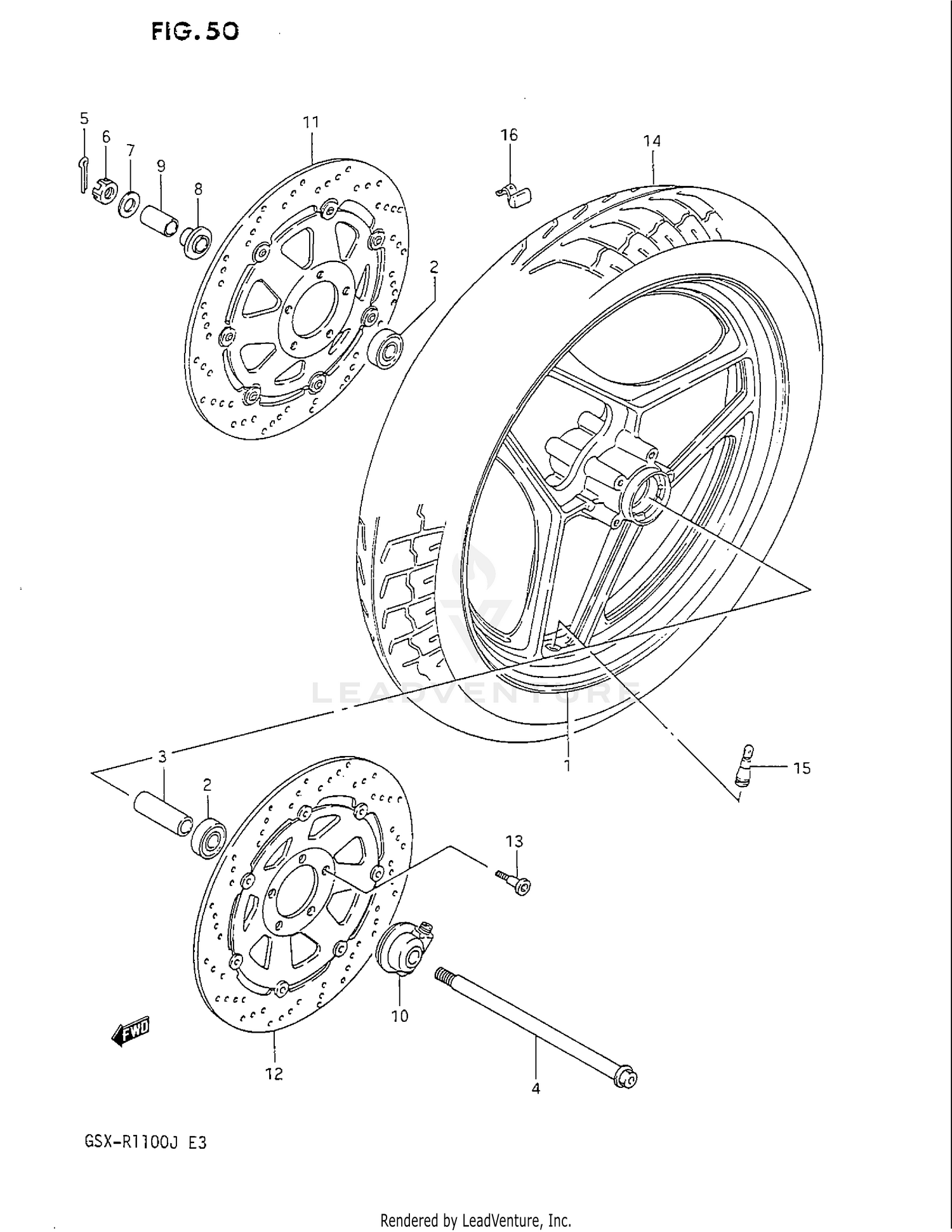 FRONT WHEEL (MODEL H)