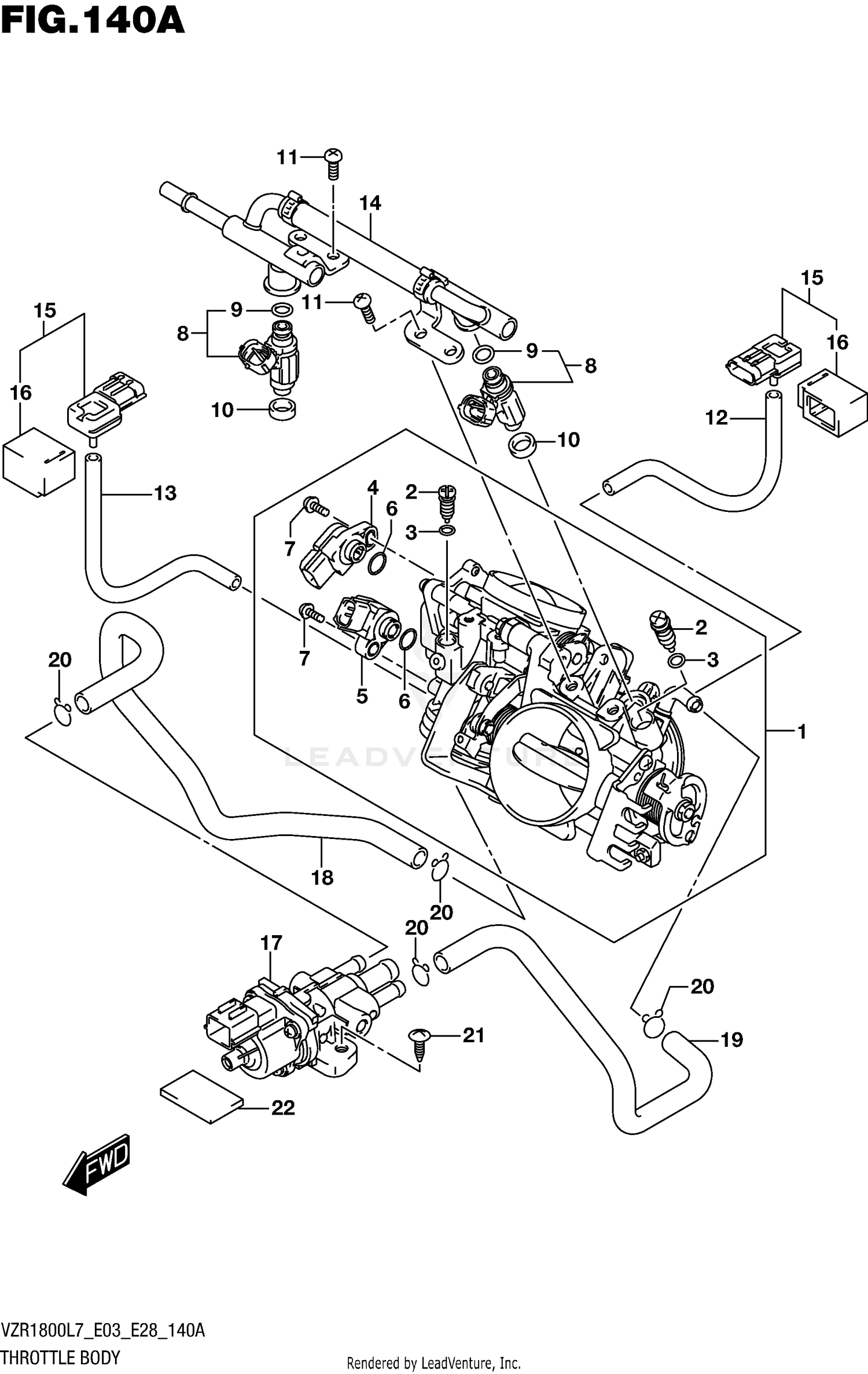 THROTTLE BODY (VZR1800L7 E28)