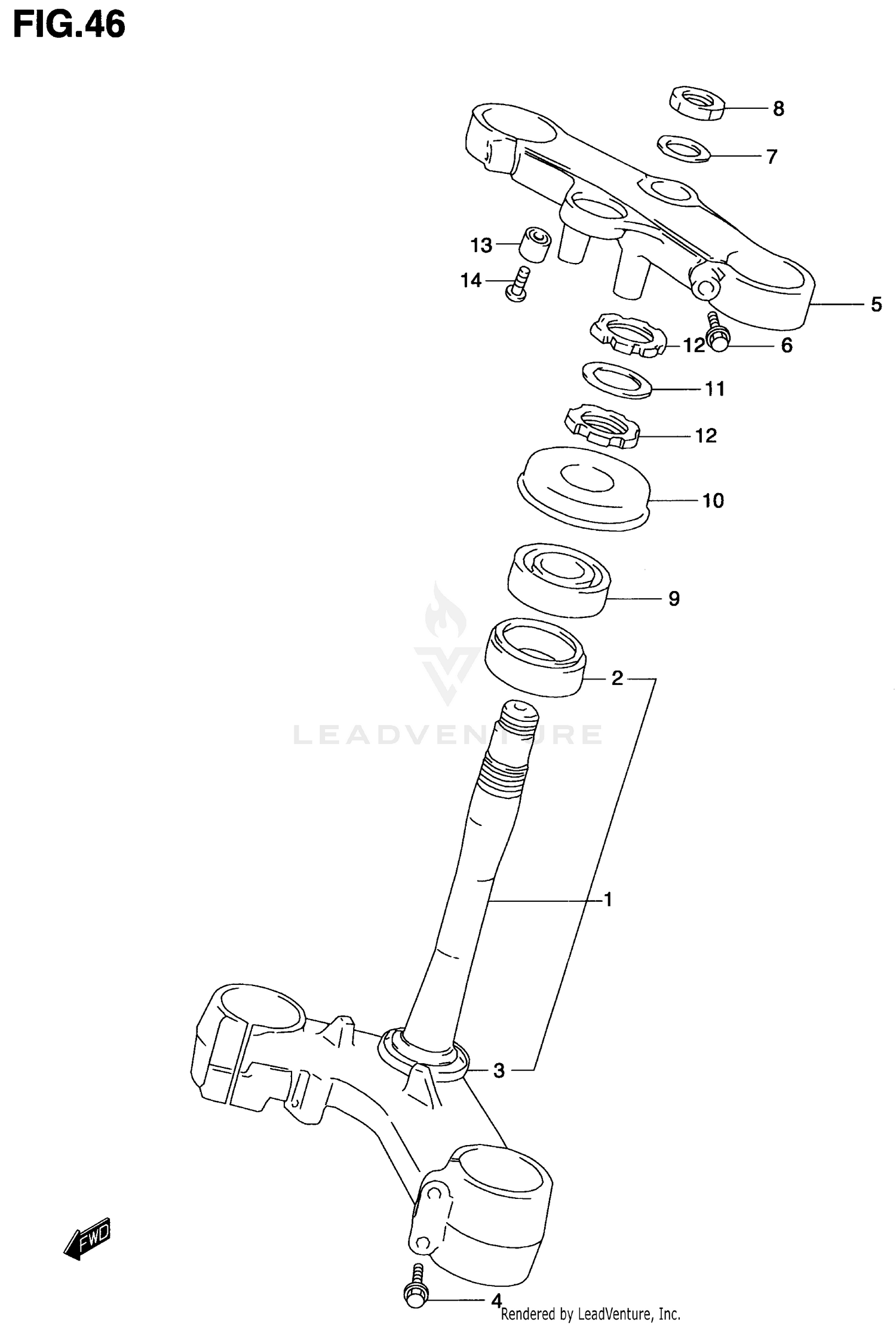 STEERING STEM (MODEL V)