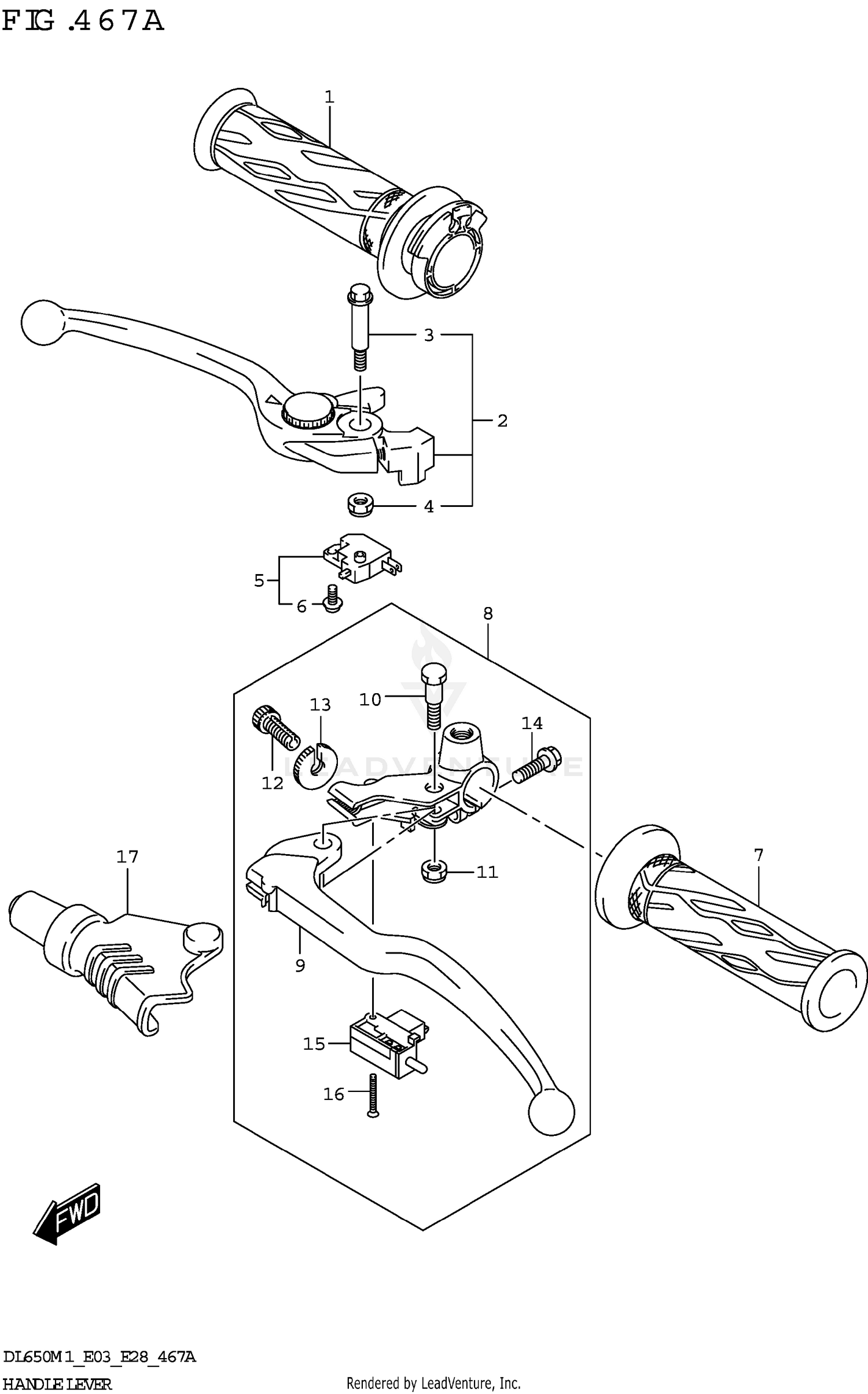 HANDLE LEVER (DL650A)