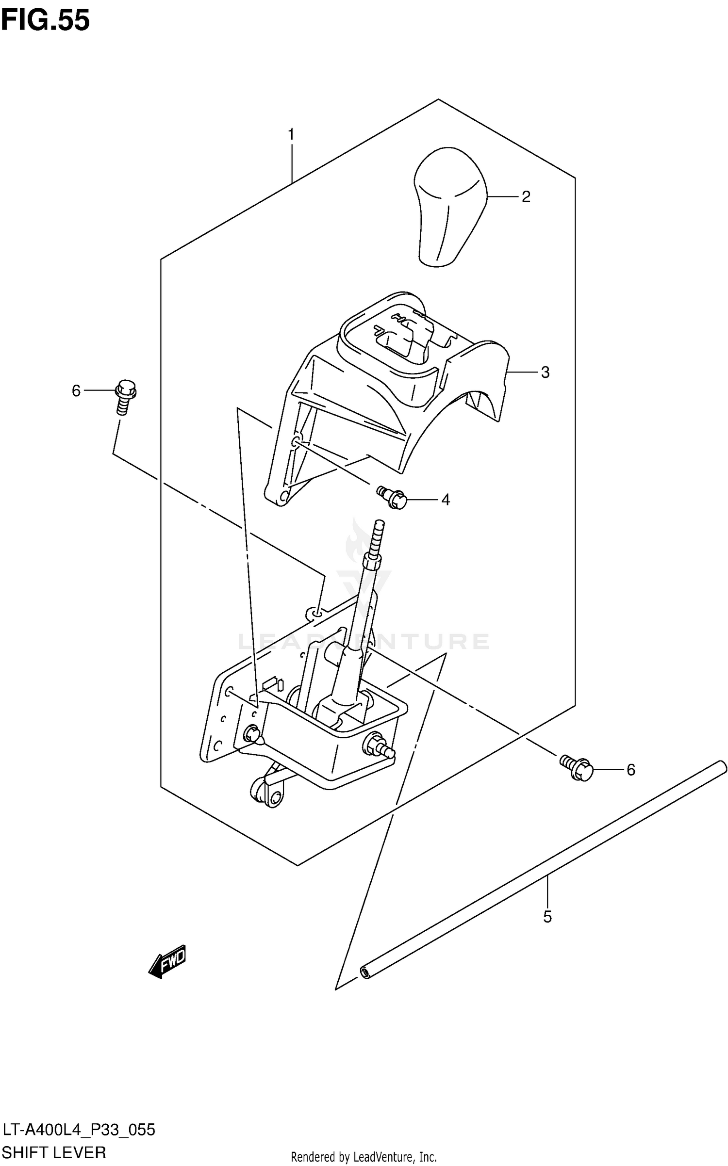 SHIFT LEVER (LT-A400L4 P33)