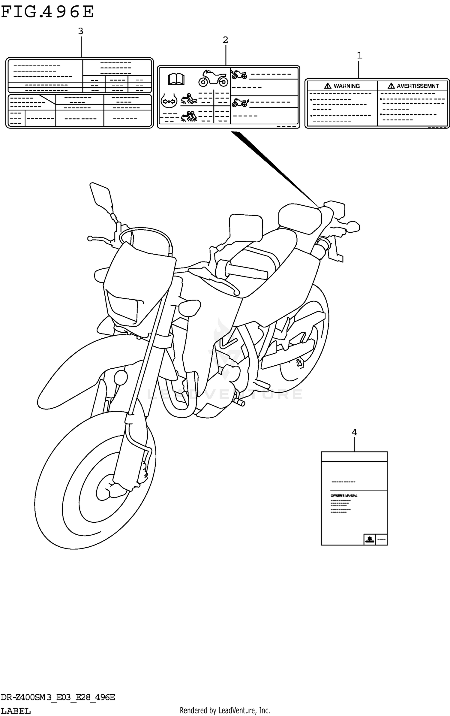 LABEL (DR-Z400SMM3 E28)