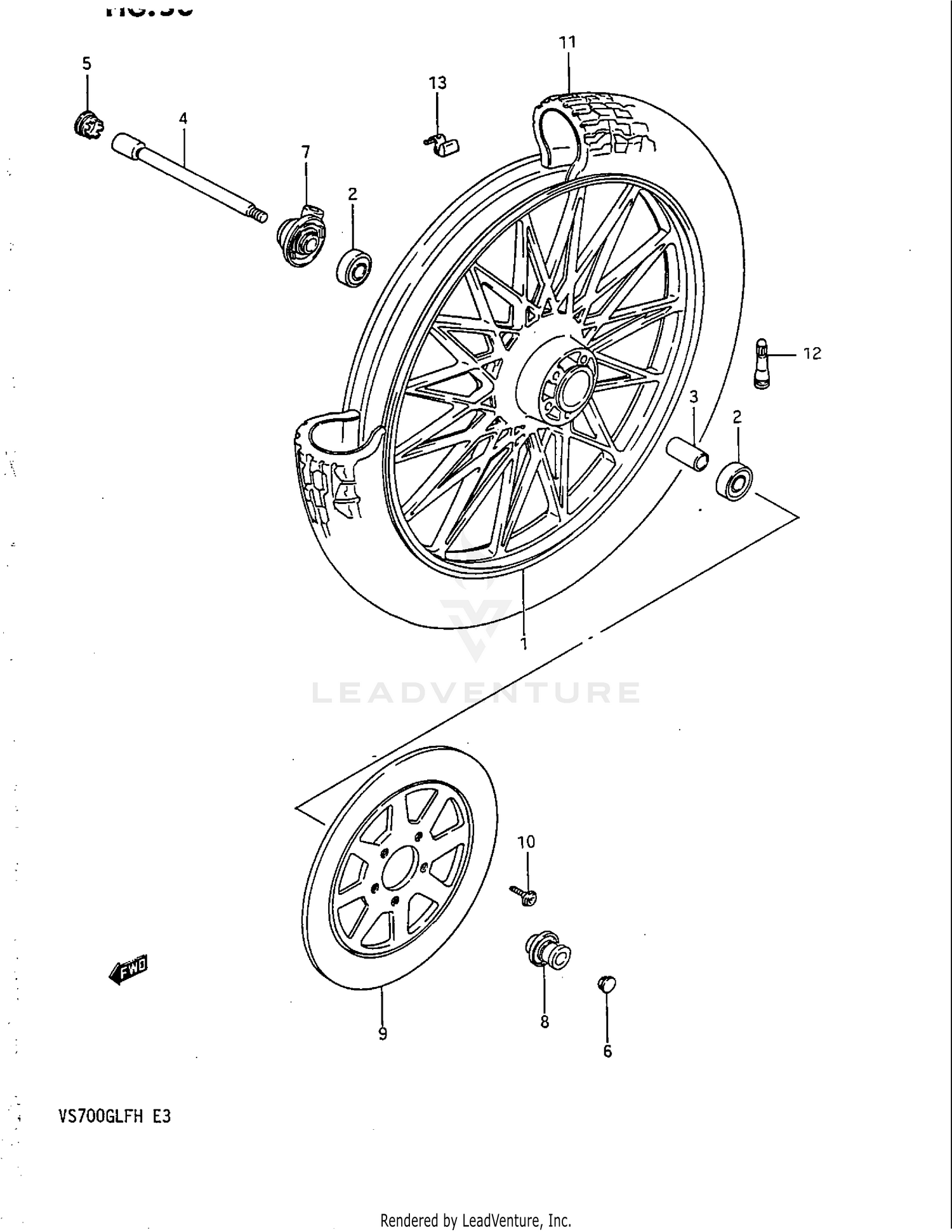 FRONT WHEEL (VS700GLEFH/GLEPH)