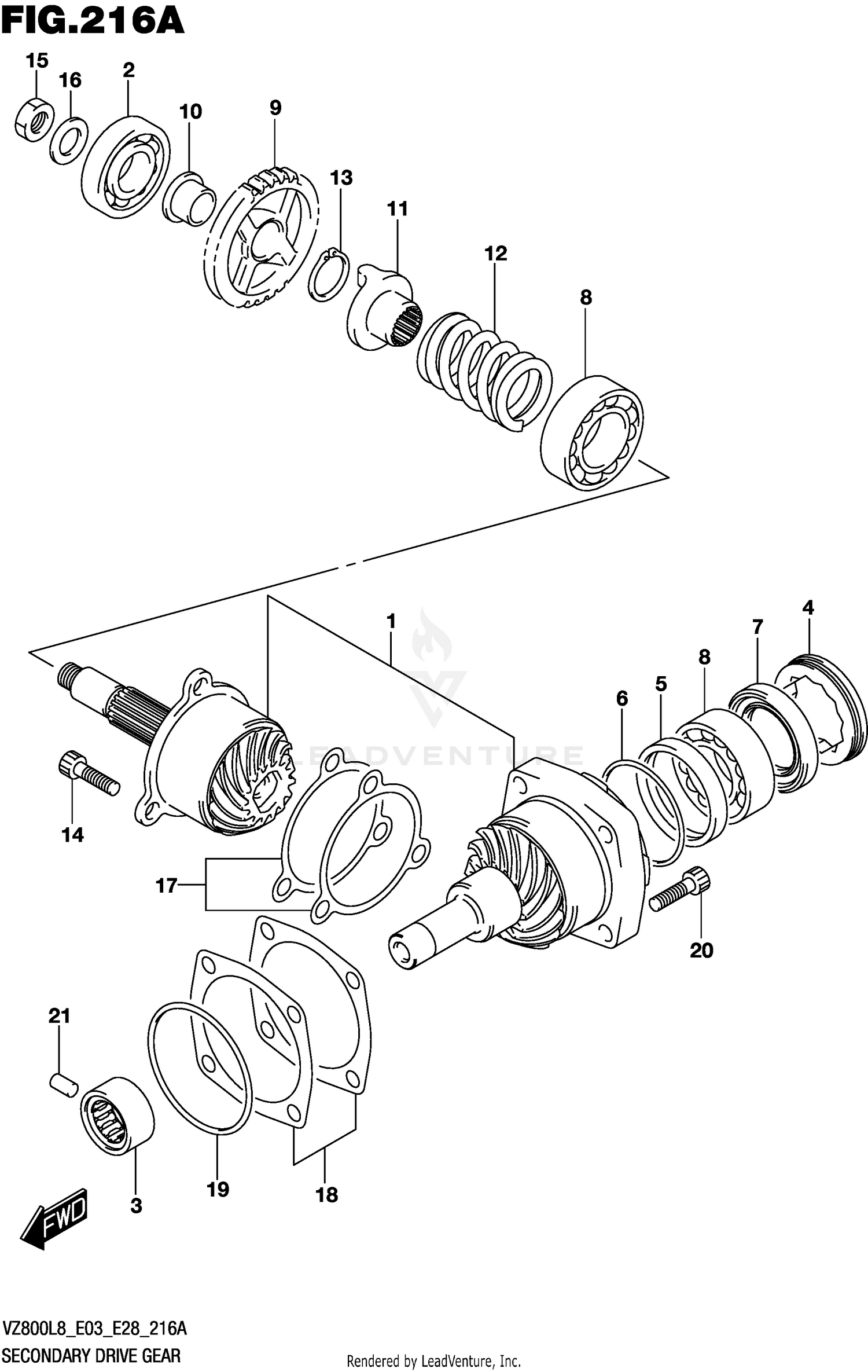 SECONDARY DRIVE GEAR