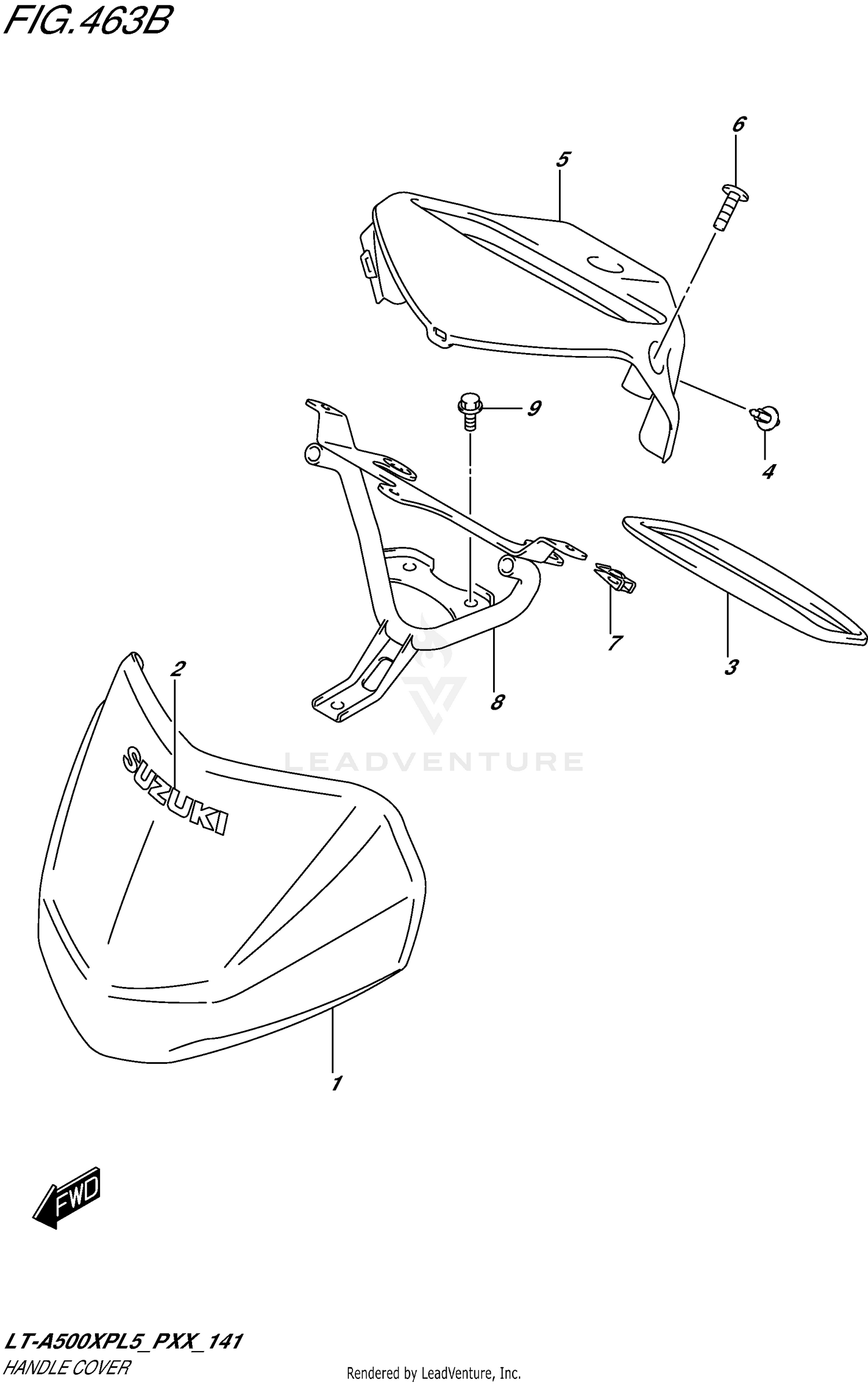 HANDLE COVER (LT-A500XPL5 P33)