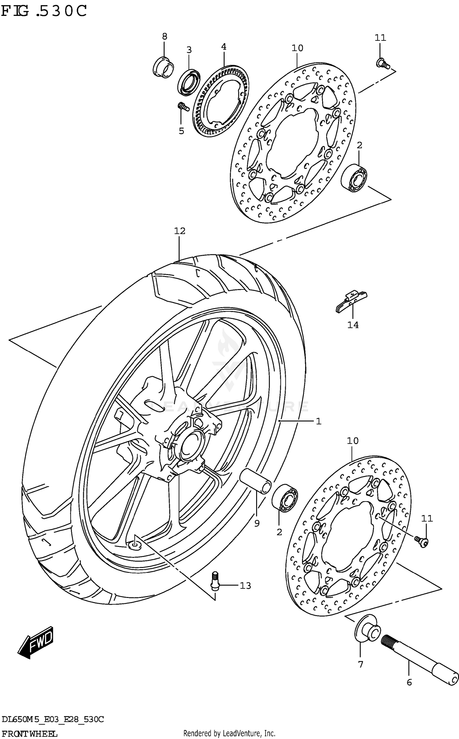 FRONT WHEEL (DL650A)