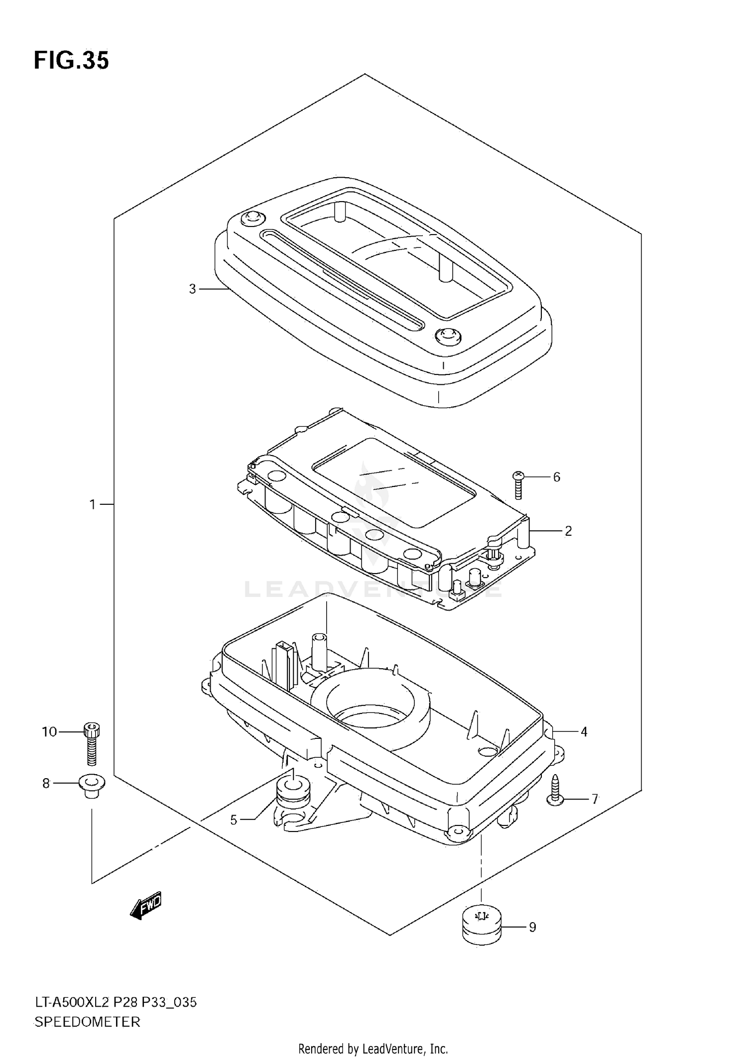 SPEEDOMETER (LT-A500X E33)