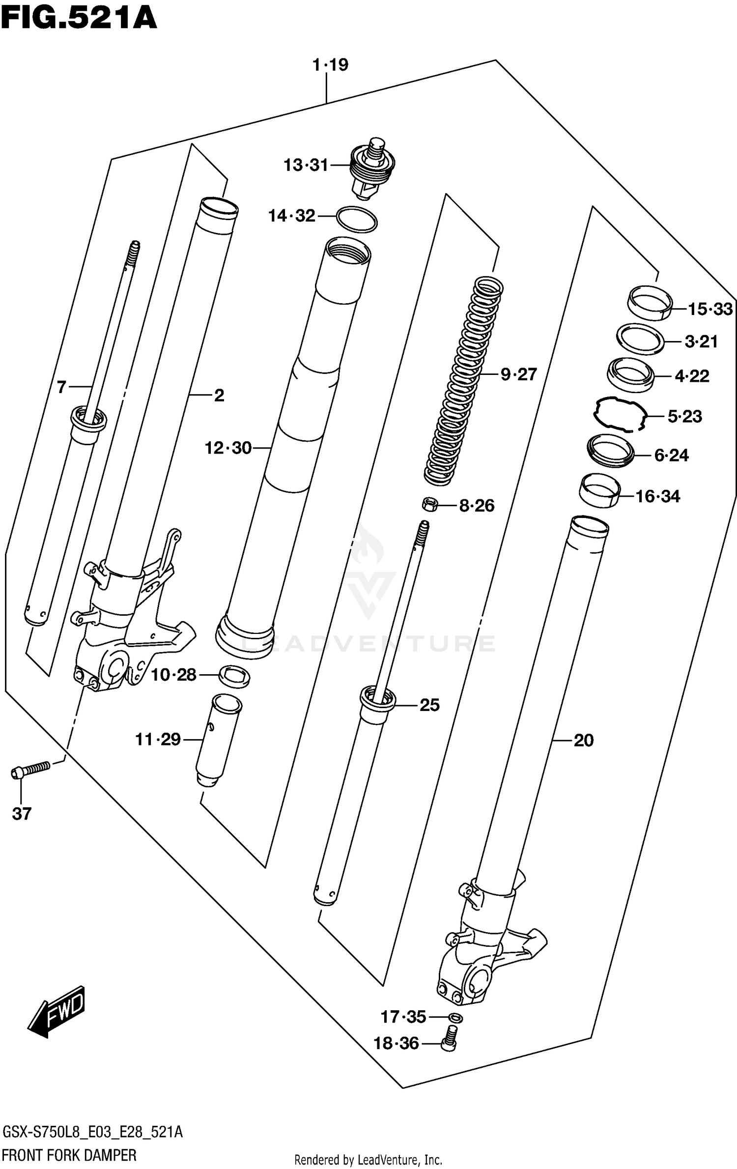 FRONT FORK DAMPER (GSX-S750L8 E03)