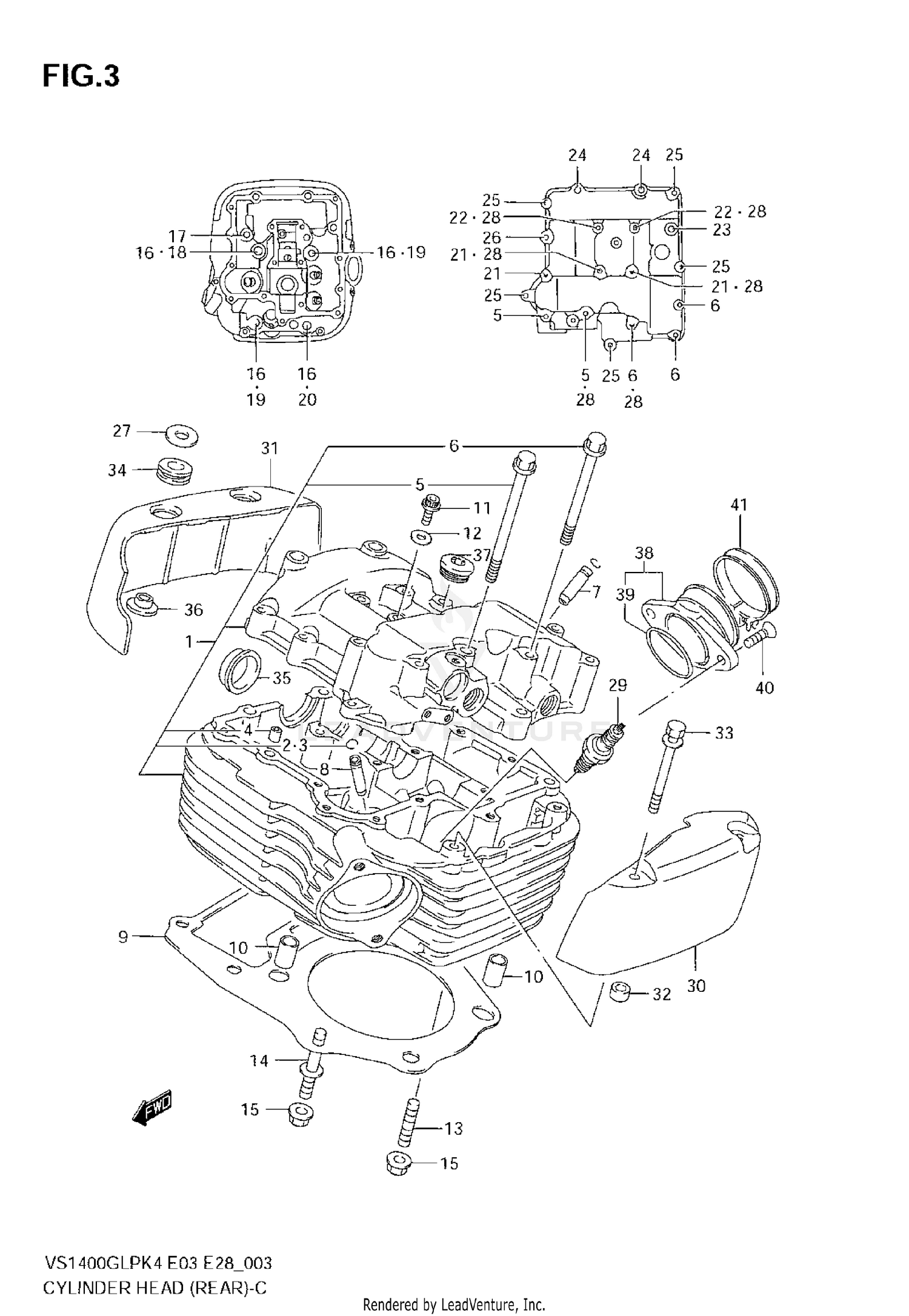CYLINDER HEAD (REAR)