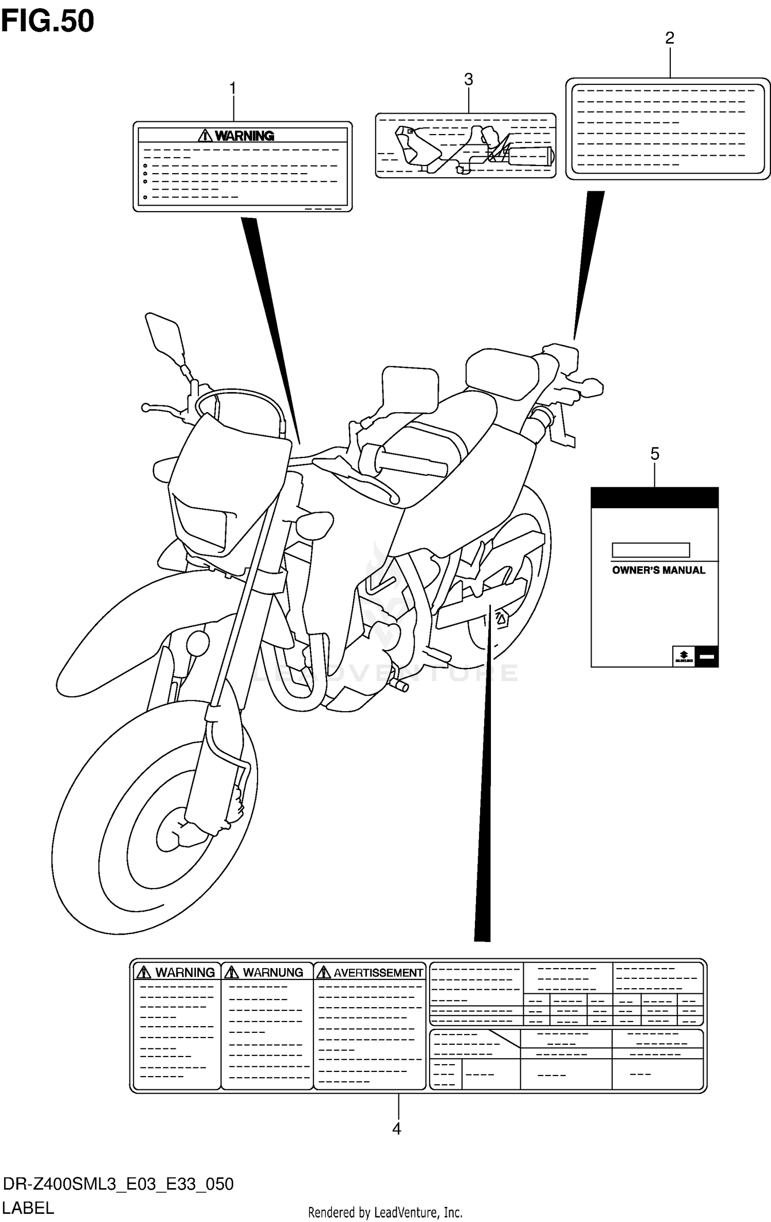 LABEL (DR-Z400SML3 E33)