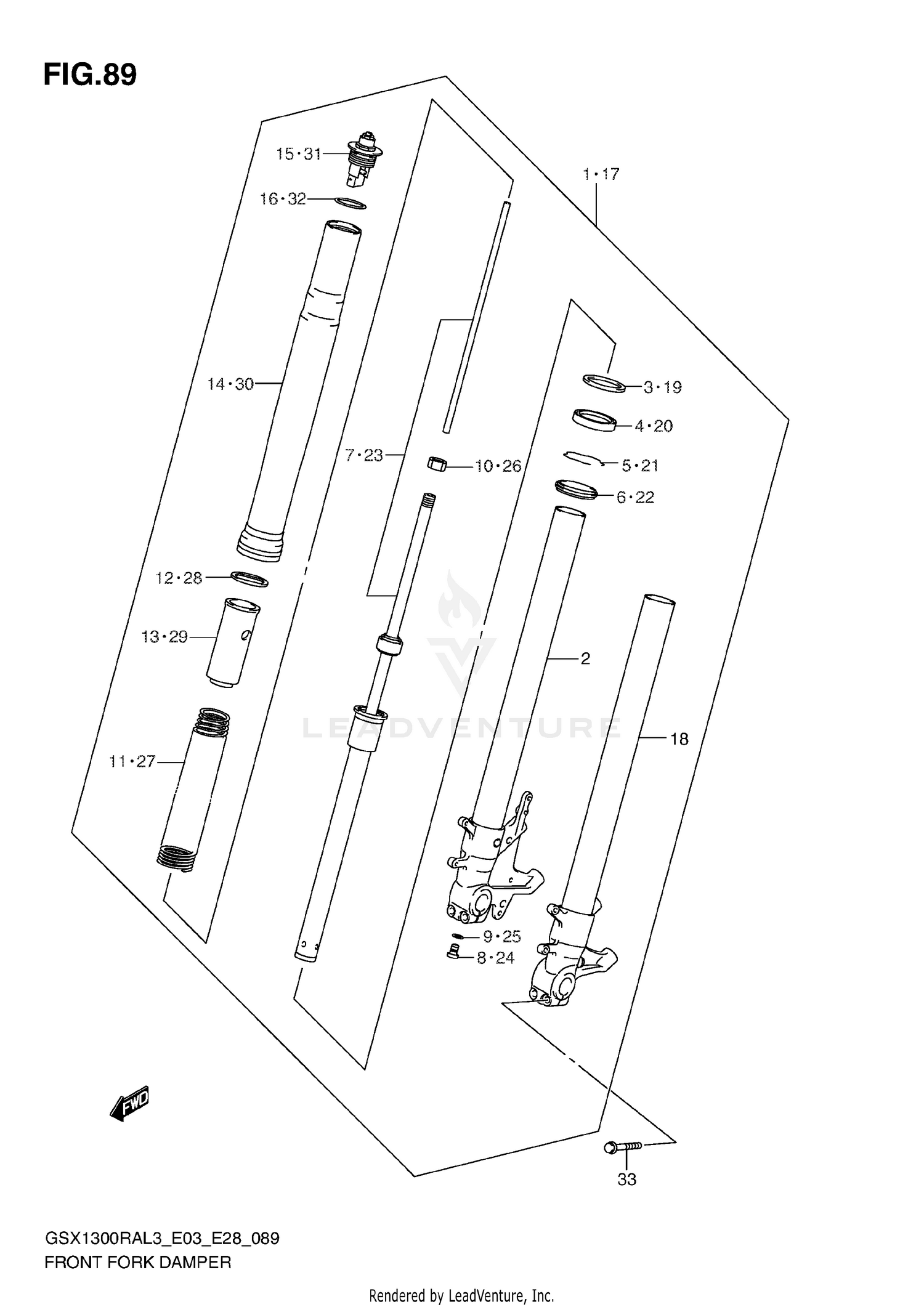FRONT FORK DAMPER (GSX1300RAL3 E33)