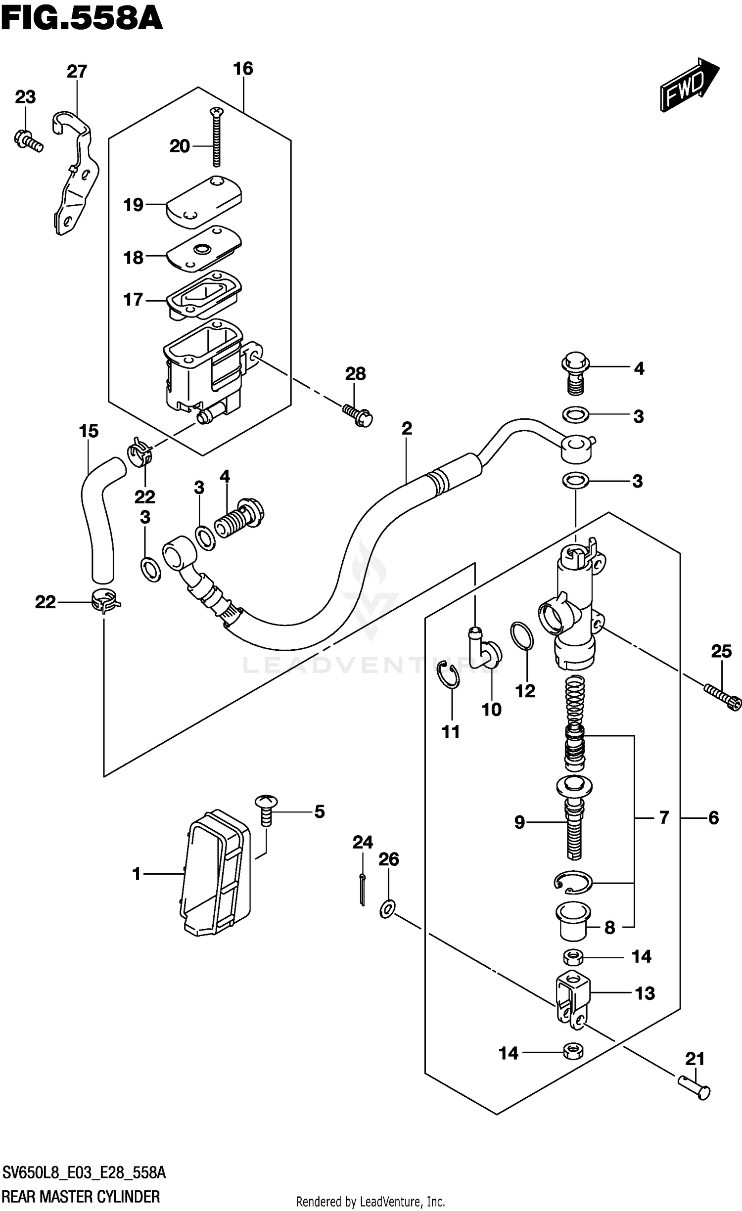 REAR MASTER CYLINDER (SV650L8 E03)