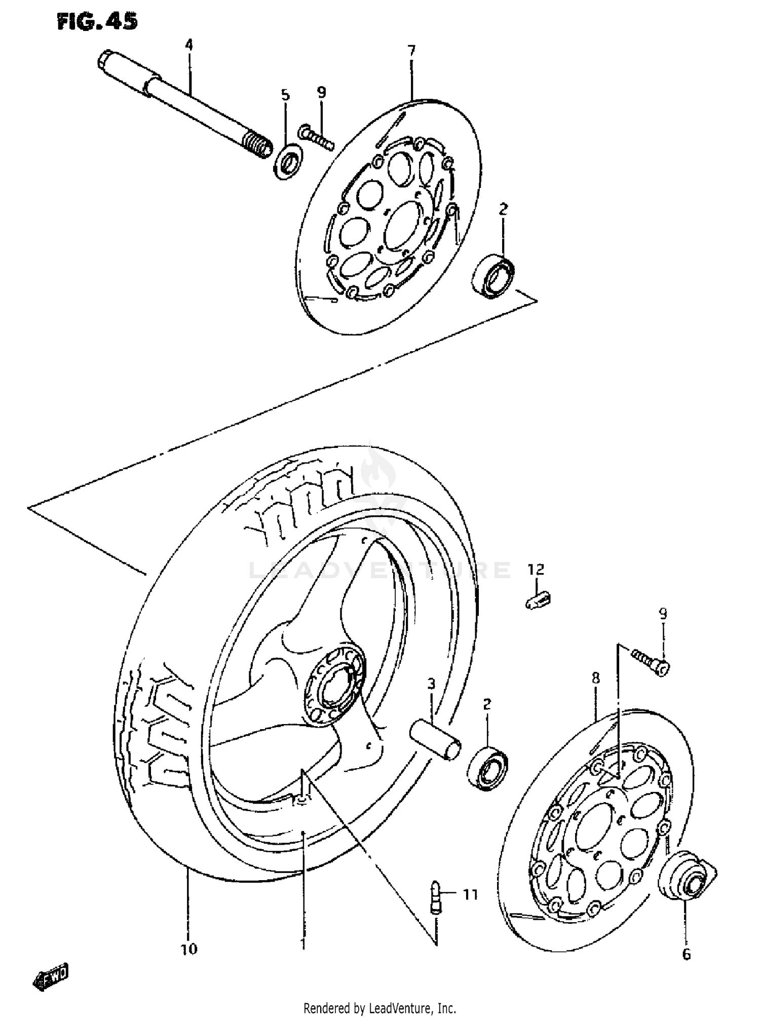 FRONT WHEEL (MODEL P)