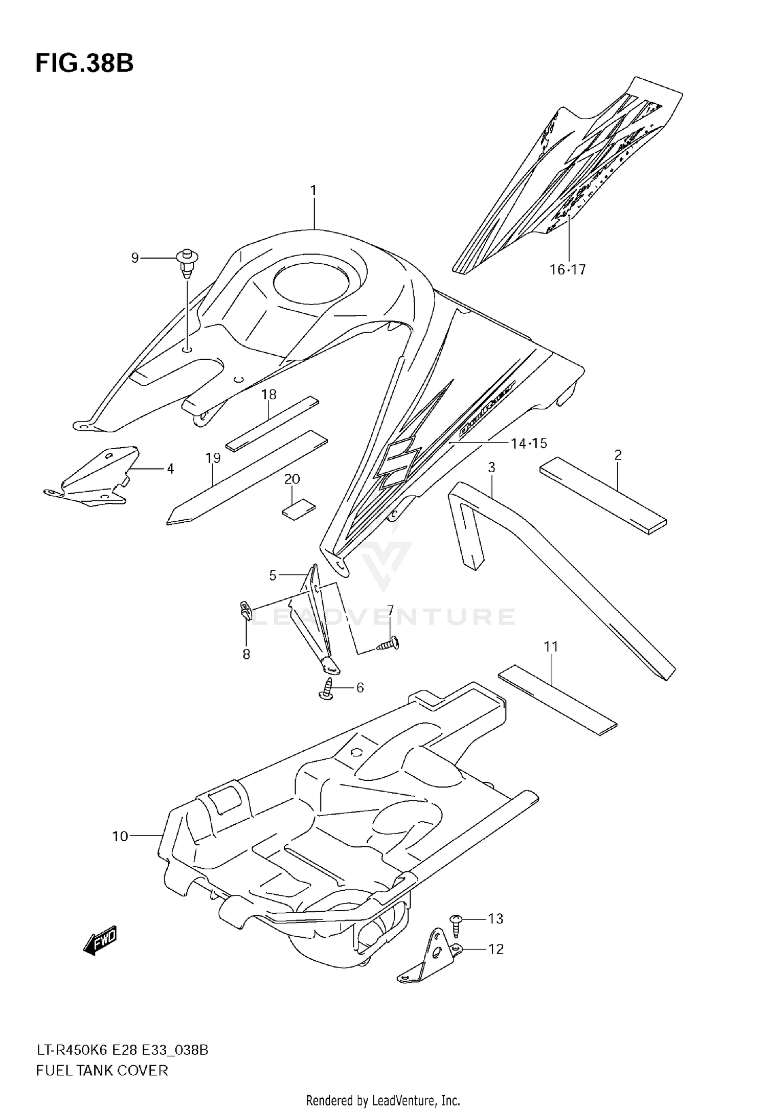 FUEL TANK COVER (MODEL K9)