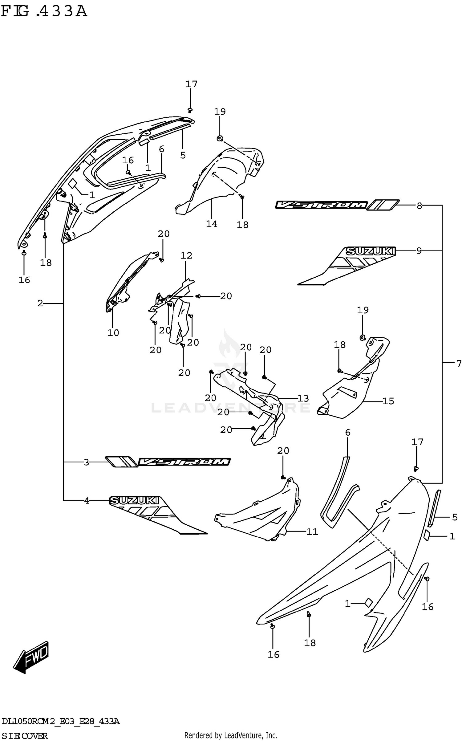 SIDE COVER (DL1050RC)