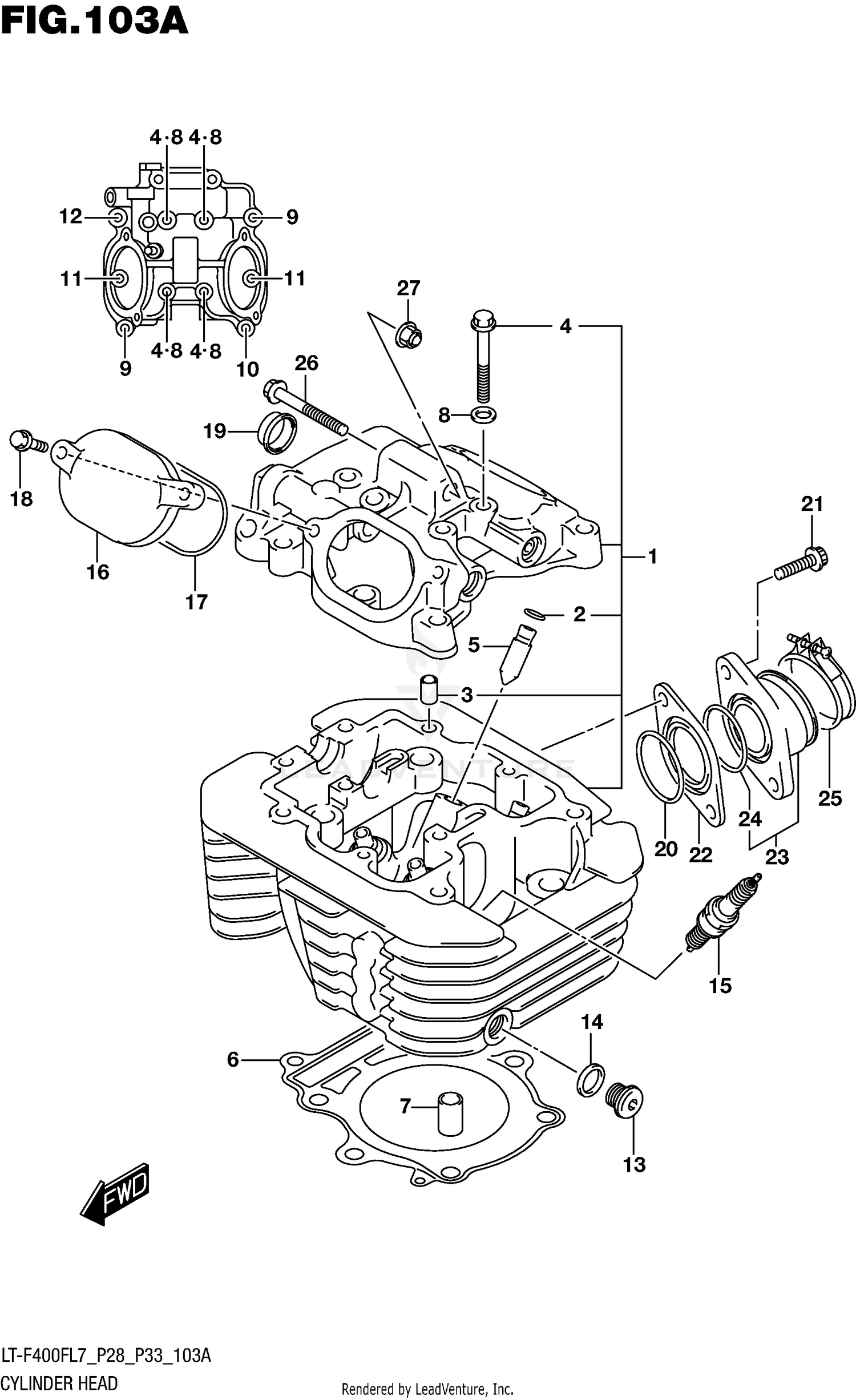 CYLINDER HEAD (LT-F400FL7 P28)