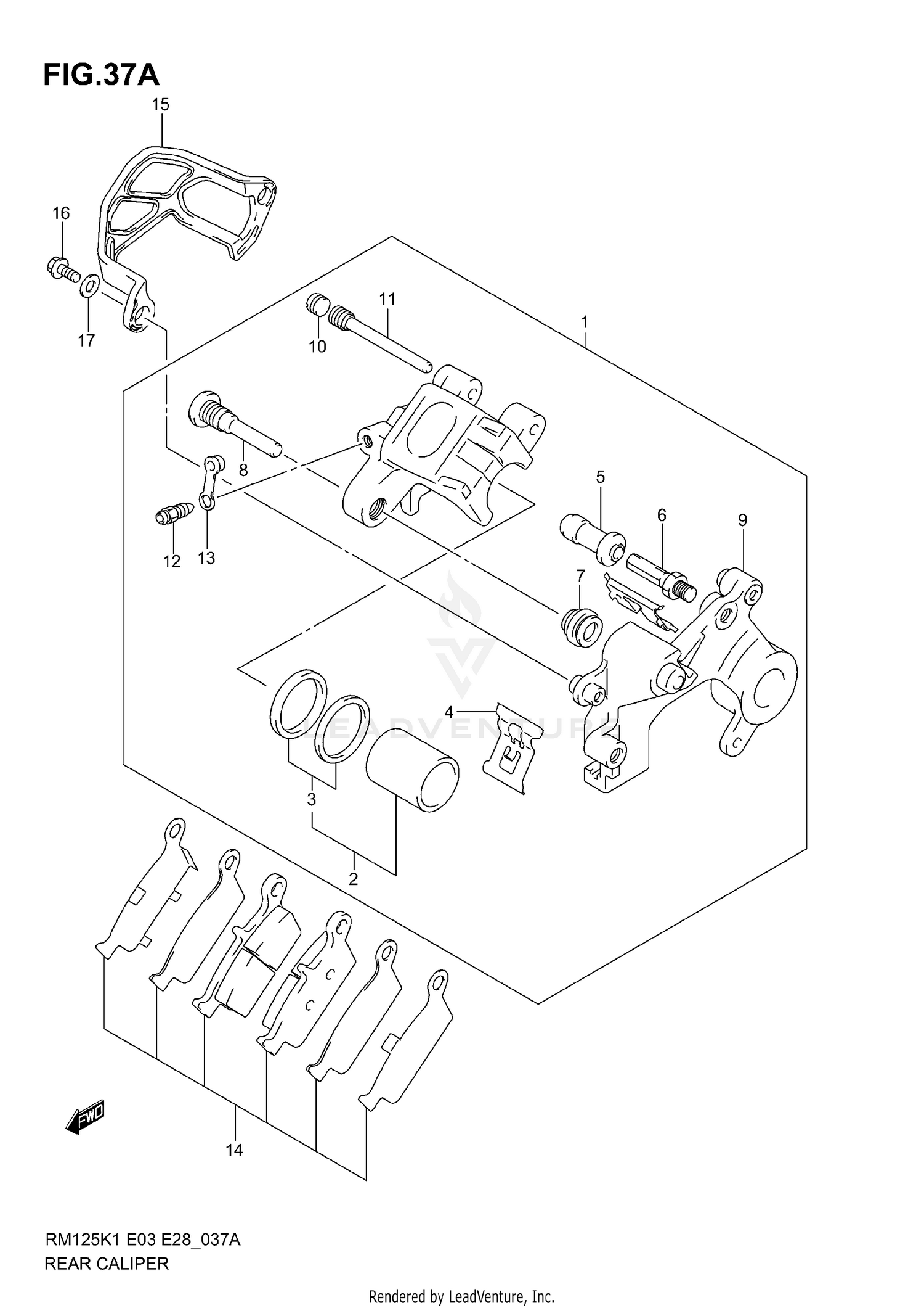 REAR CALIPER (MODEL K4)
