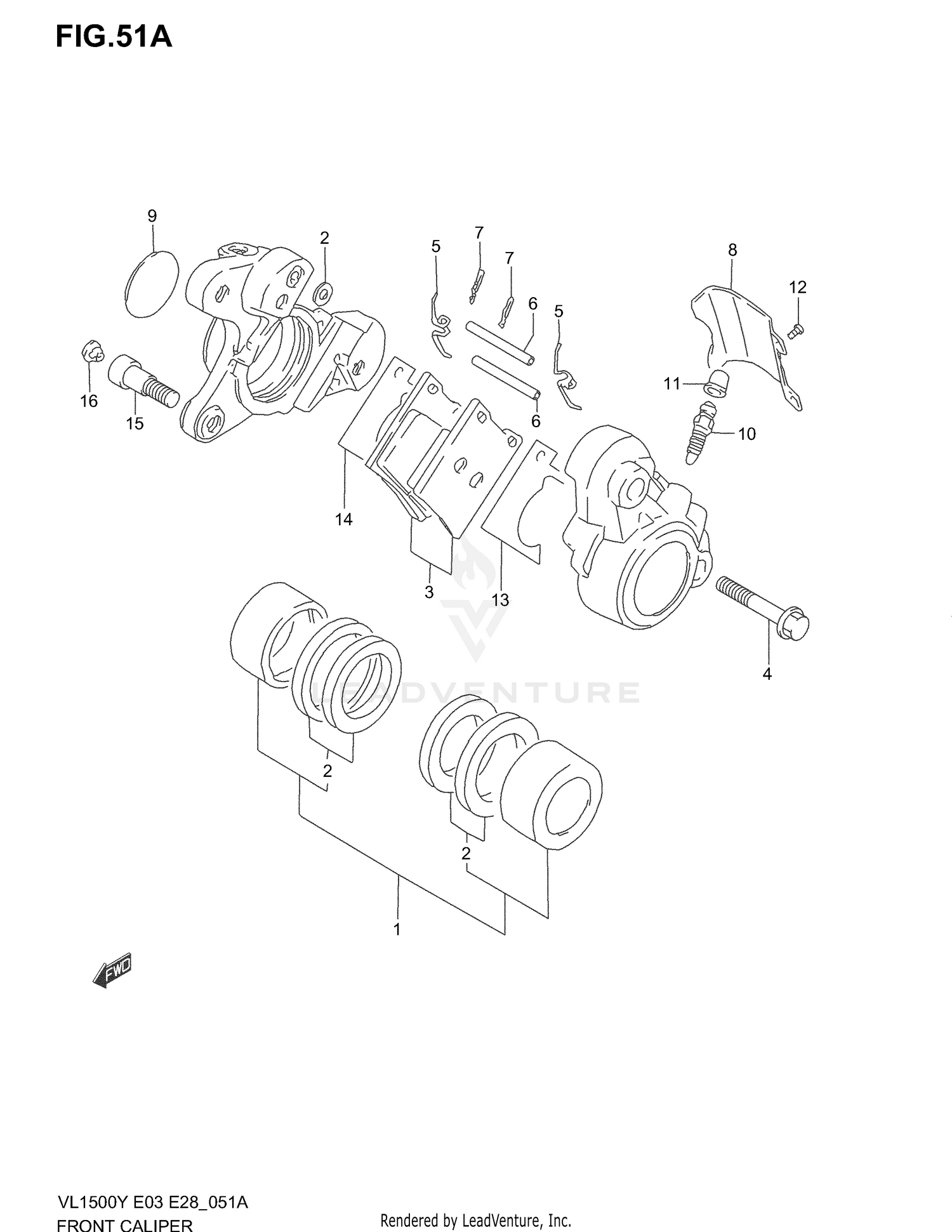 FRONT CALIPER (MODEL X/Y/K1)
