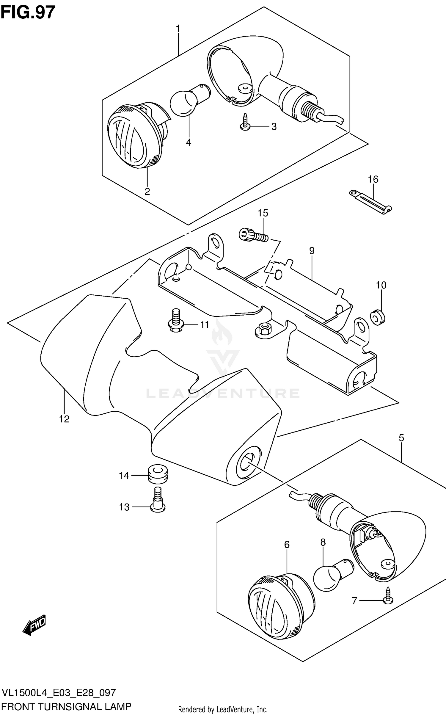 FRONT TURNSIGNAL LAMP (VL1500L4 E28)