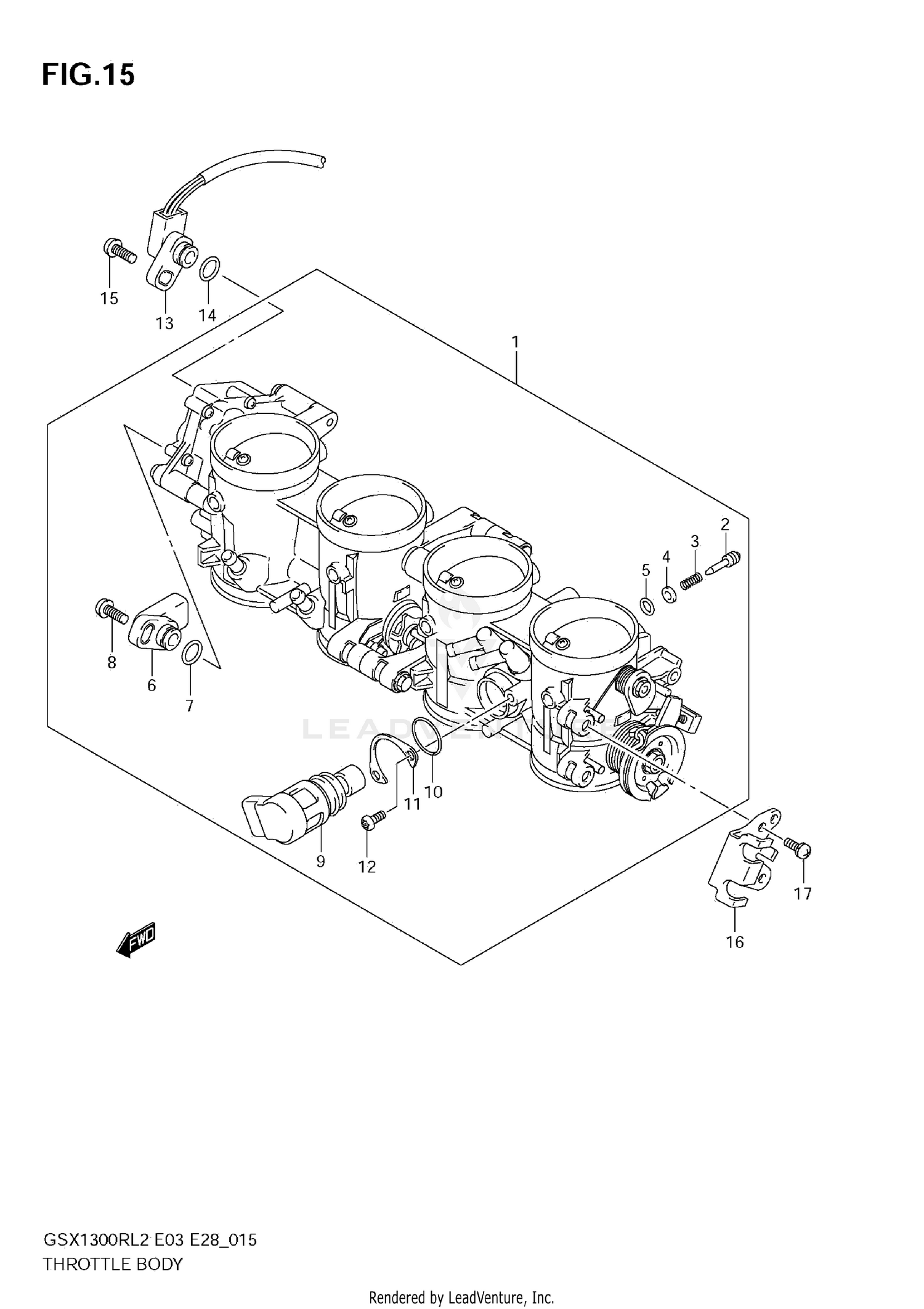 THROTTLE BODY (GSX1300R L2 E33)