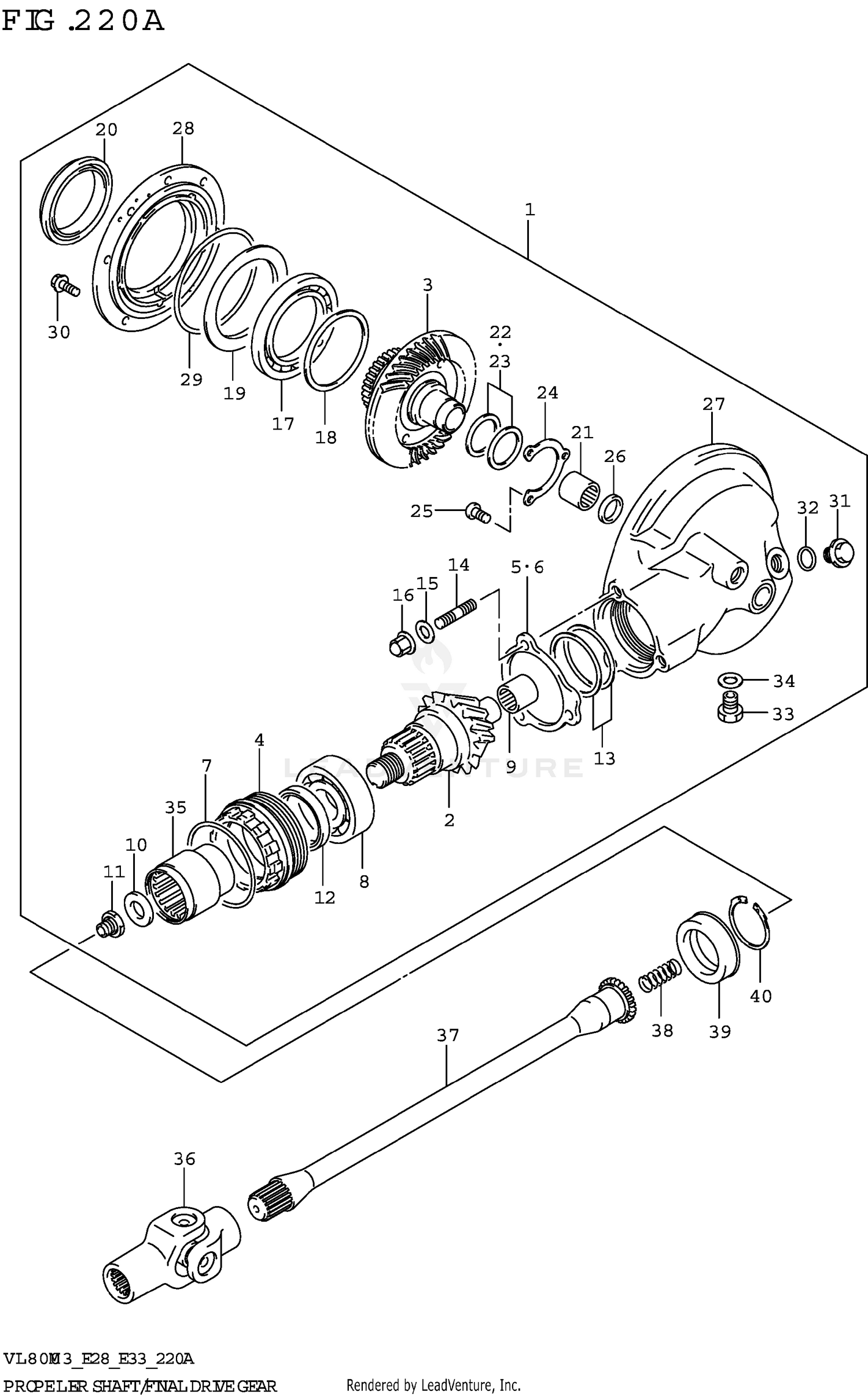 PROPELLER SHAFT/FINAL DRIVE GEAR