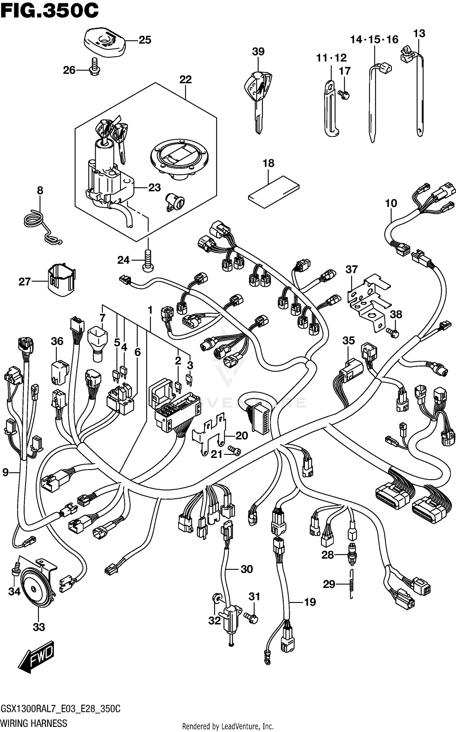 WIRING HARNESS (GSX1300RAL7 E33)