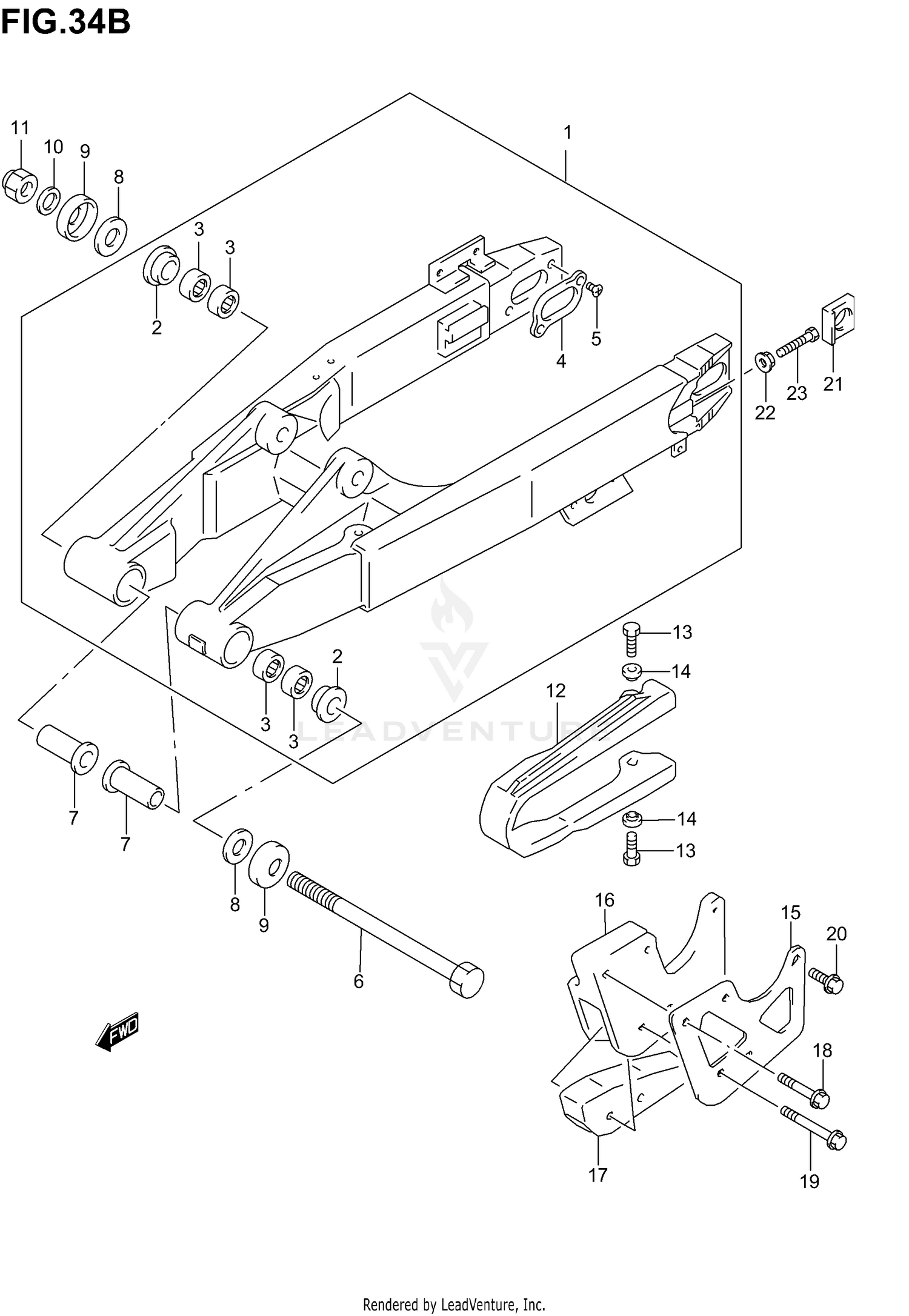 REAR SWINGING ARM (MODEL K4)
